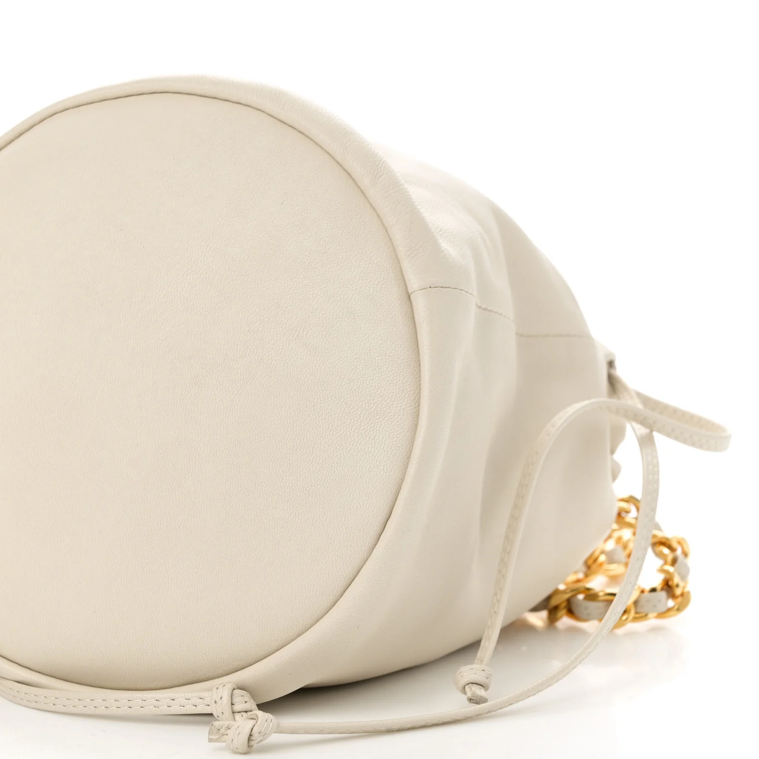Smooth Calfskin Aria Bucket Bag Off White