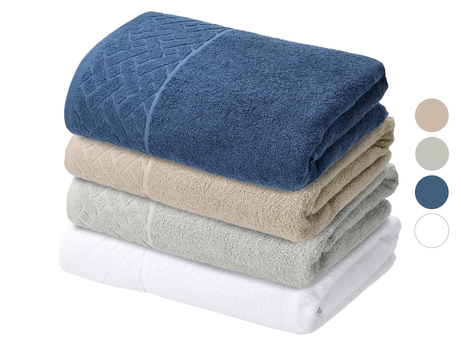 LIVARNO Serviette de douche ou drap de bain en ponge