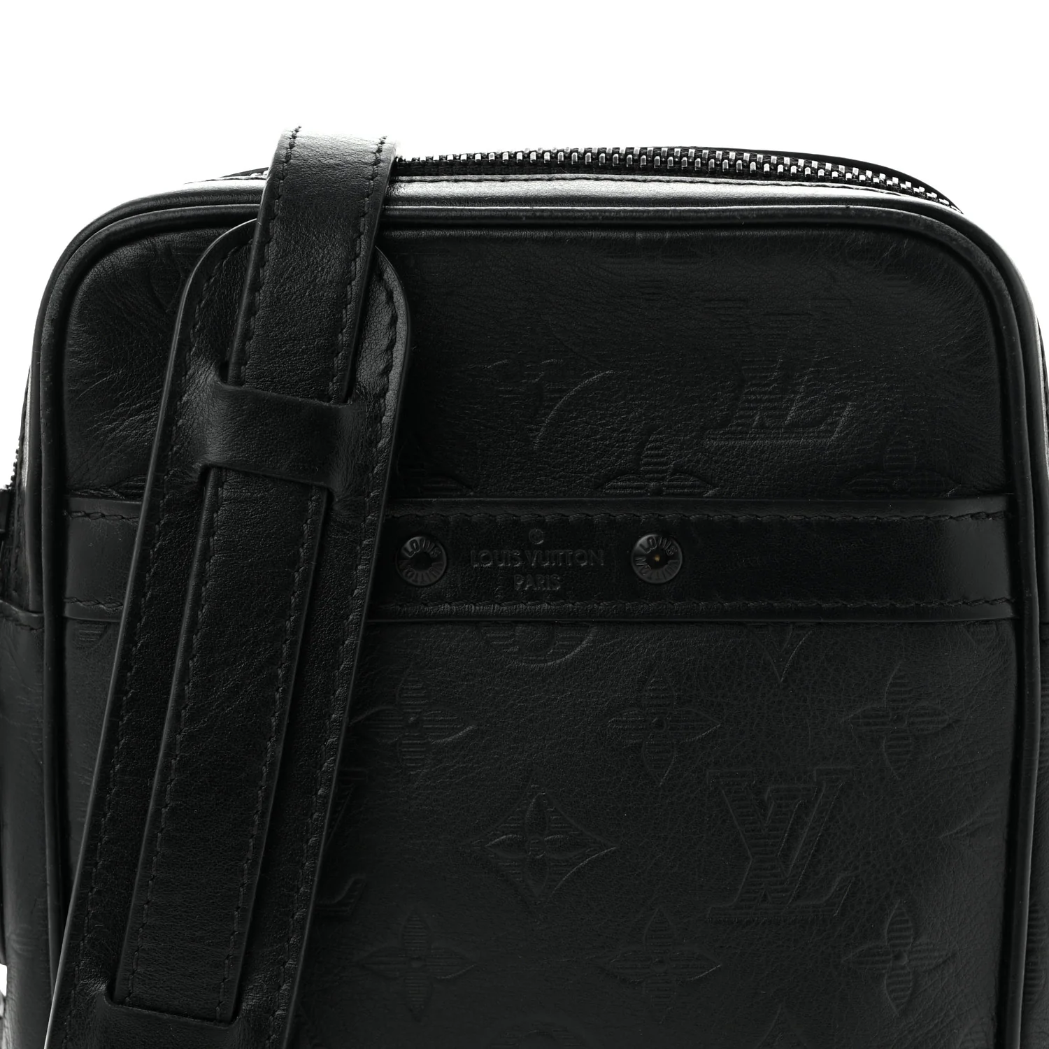 Calfskin Monogram Shadow Danube PM Black