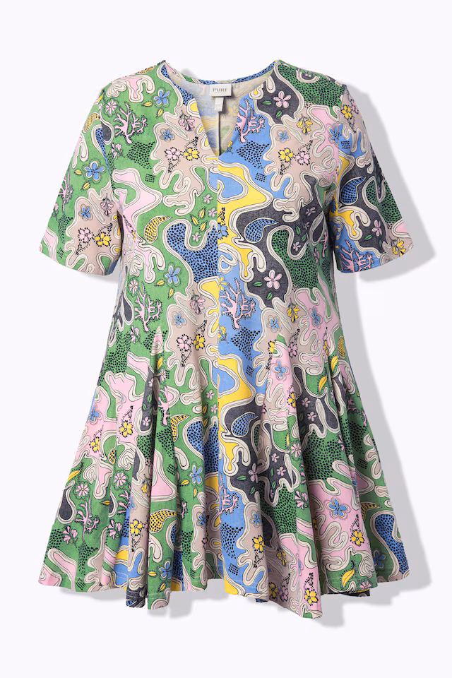 Eco Cotton Squiggle Print Knit Tunic