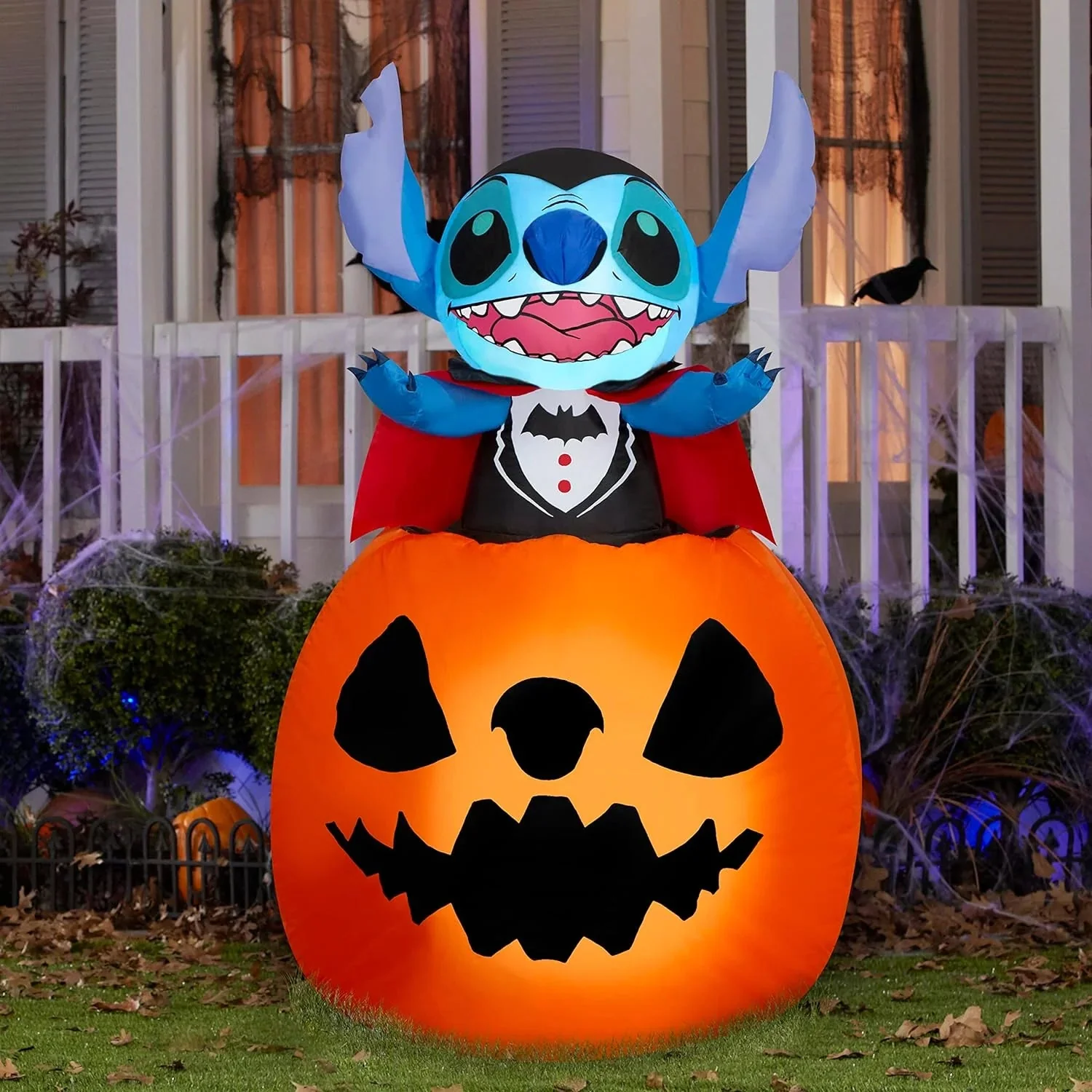 5" Air Blown Animated Rise Vampire Stitch Pumpkin Yard Decor