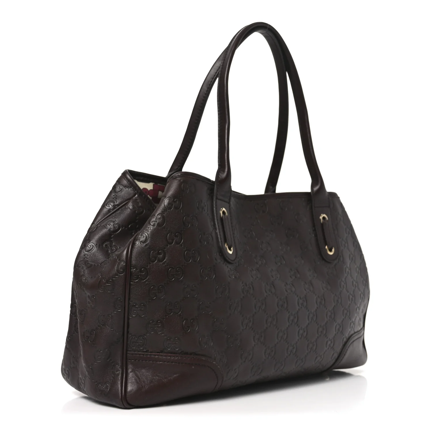Guccissima Medium Princy Tote Dark Brown