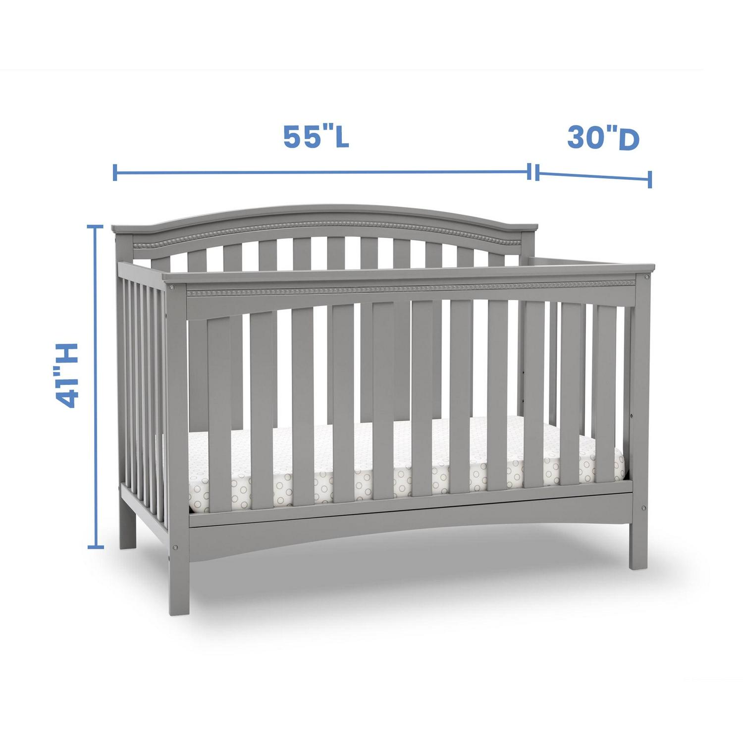 Waverly 6-in-1 Convertible Baby Crib. Grey - Image 6