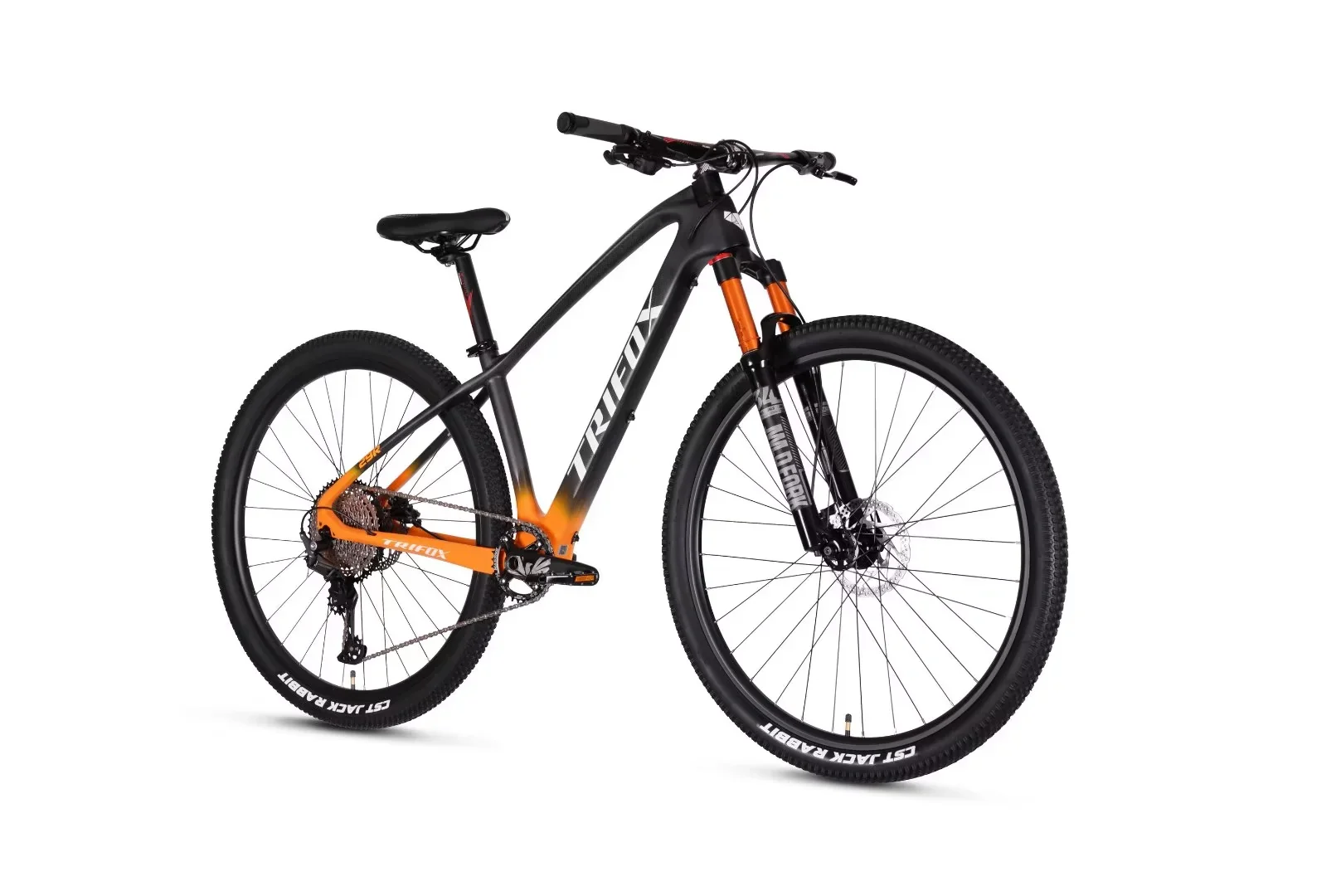 TRIFOX Carbon MTB Mountain Bike, New Upgraded T800 Full Carbon Fiber Frame Geometry with RD-M6100 12 Speed Derailleur System and Lock-Out Hydraulic Fork