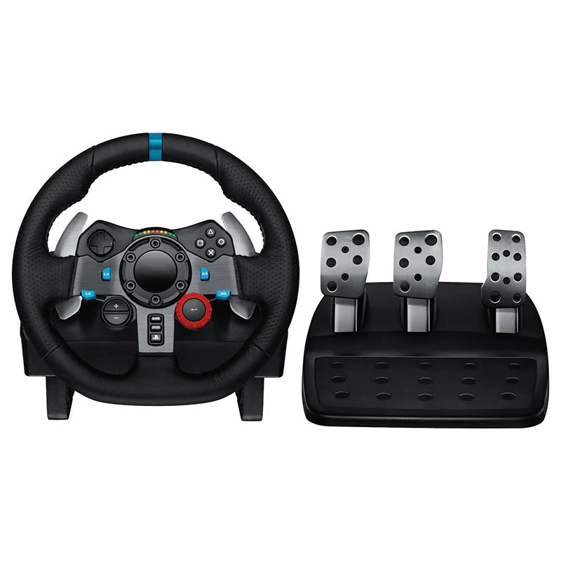 G29 Driving Force Racing Wheel and Floor Pedals for PS5, PS4, PC, Mac C Black