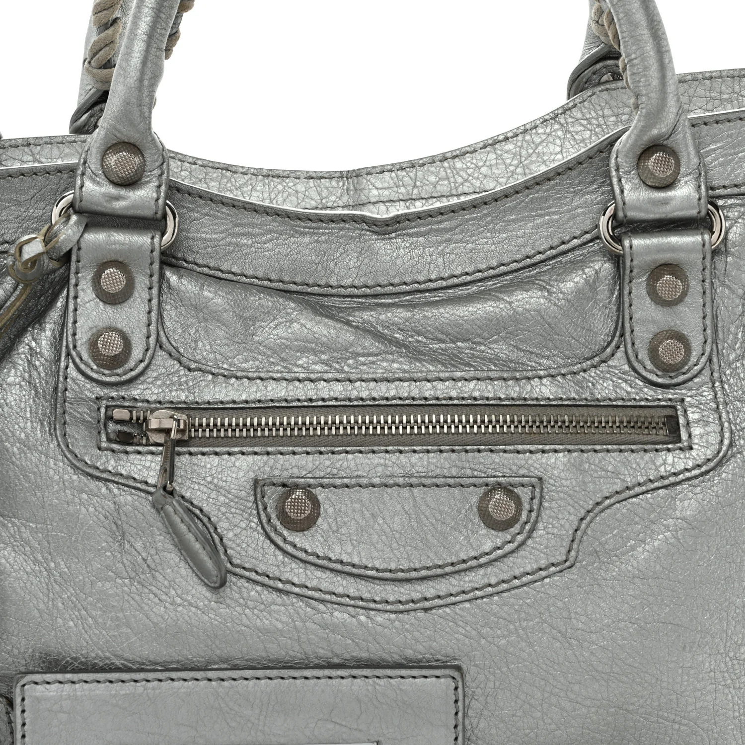 Metallic Agneau Giant 12 Silver Hardware City Gris Aluminum