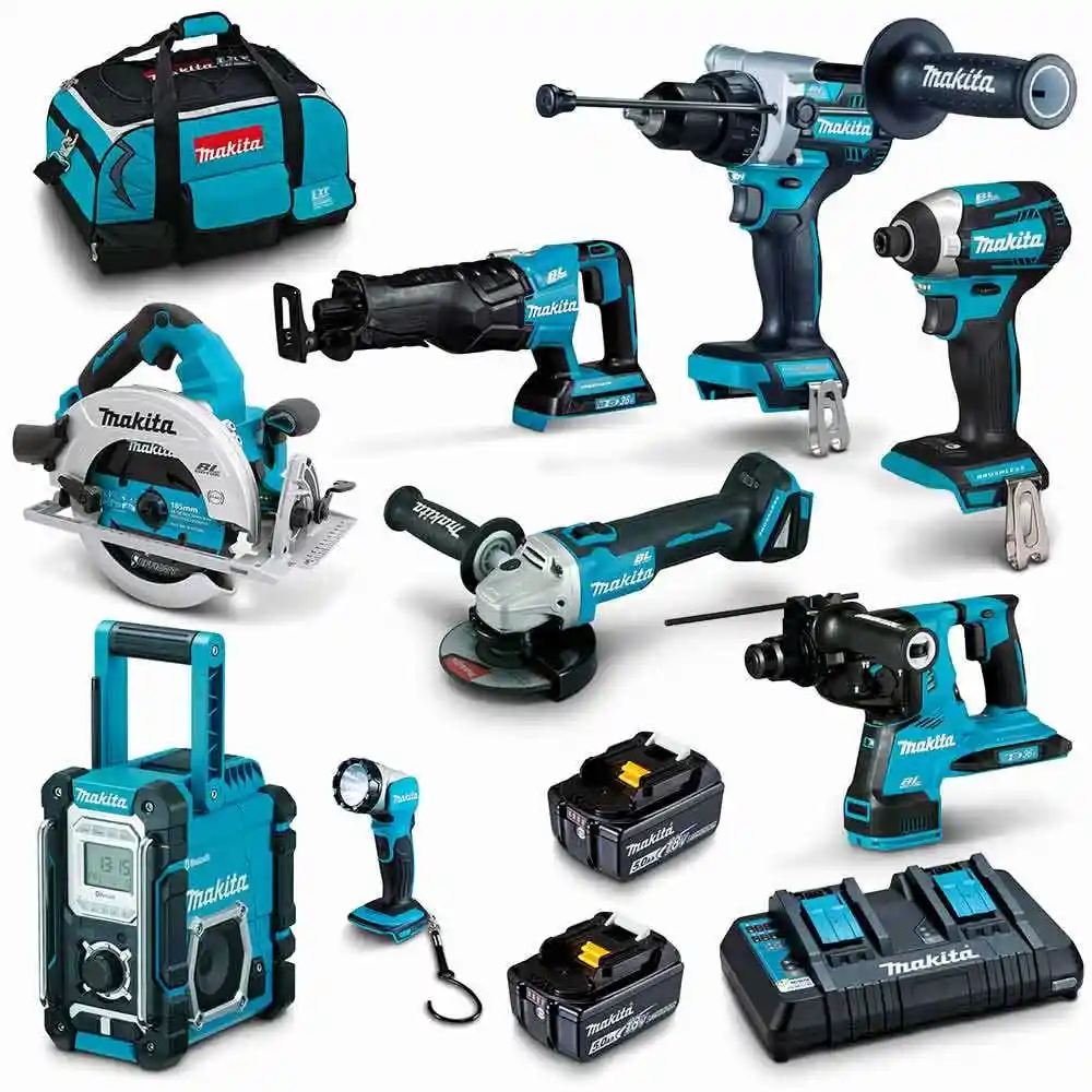 Kit combiné MAKITA 18V sans balais 8 pièces 2 x 5,0AH DLX8039TX1 SKU ..176551 MPN DLX8039TX1