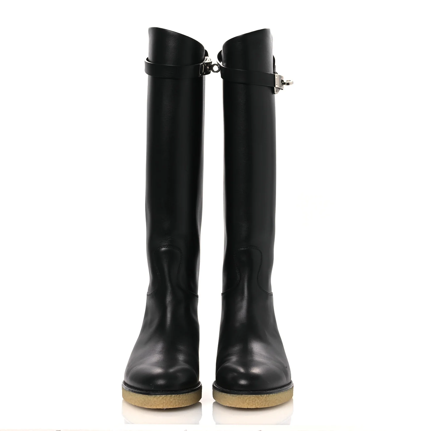 Calfskin Faustine Boots 38 Black