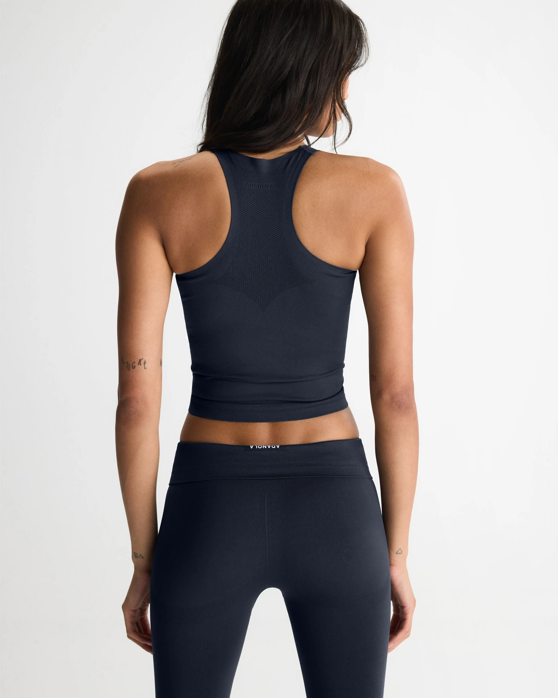 Seamless Racer Tank - Midnight Blue
