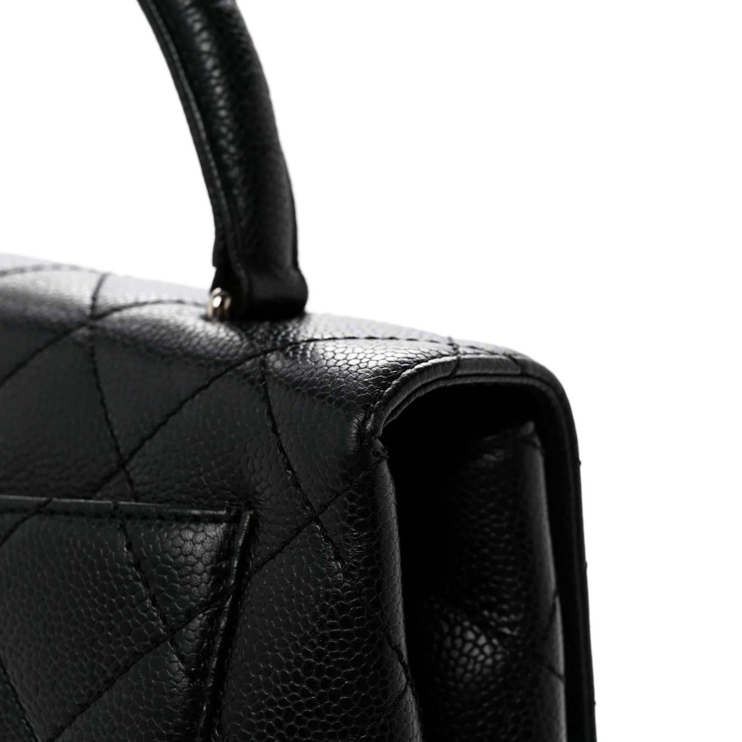 Caviar Quilted Jumbo Kelly Flap Black