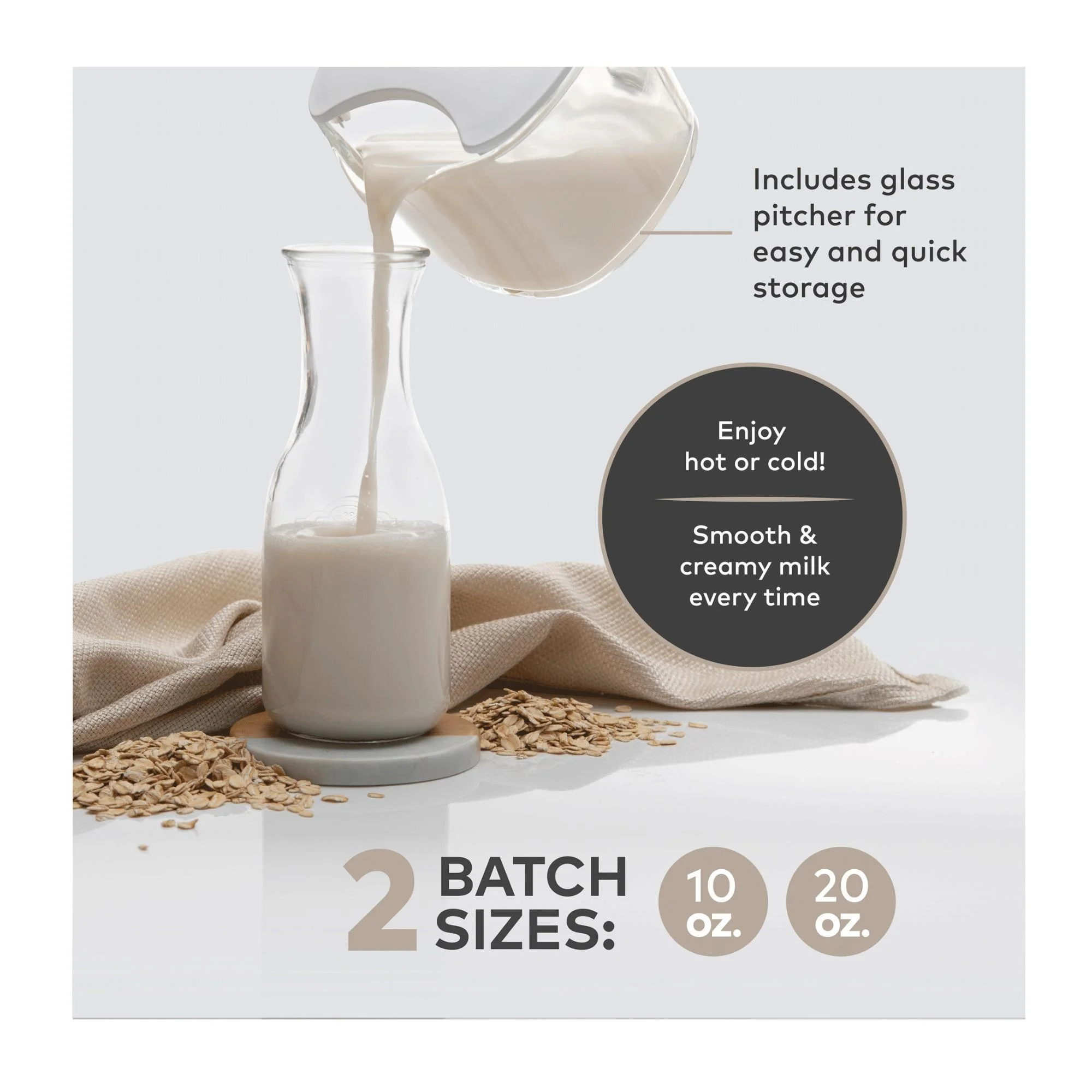 Milkmade Non-Dairy Milk Maker with Handheld Milk Frother(White) - Image 5