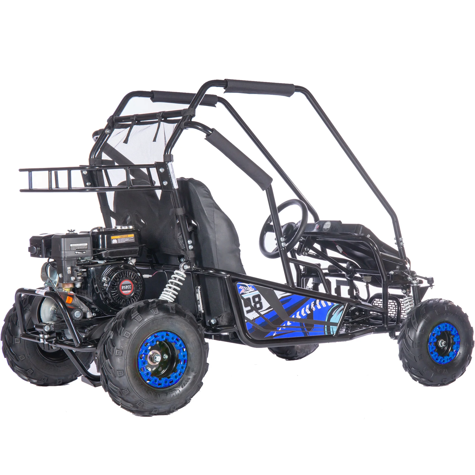 Mud XL 212cc 2 Seat Go Kart Full Suspension Blue(Blue) - Image 8