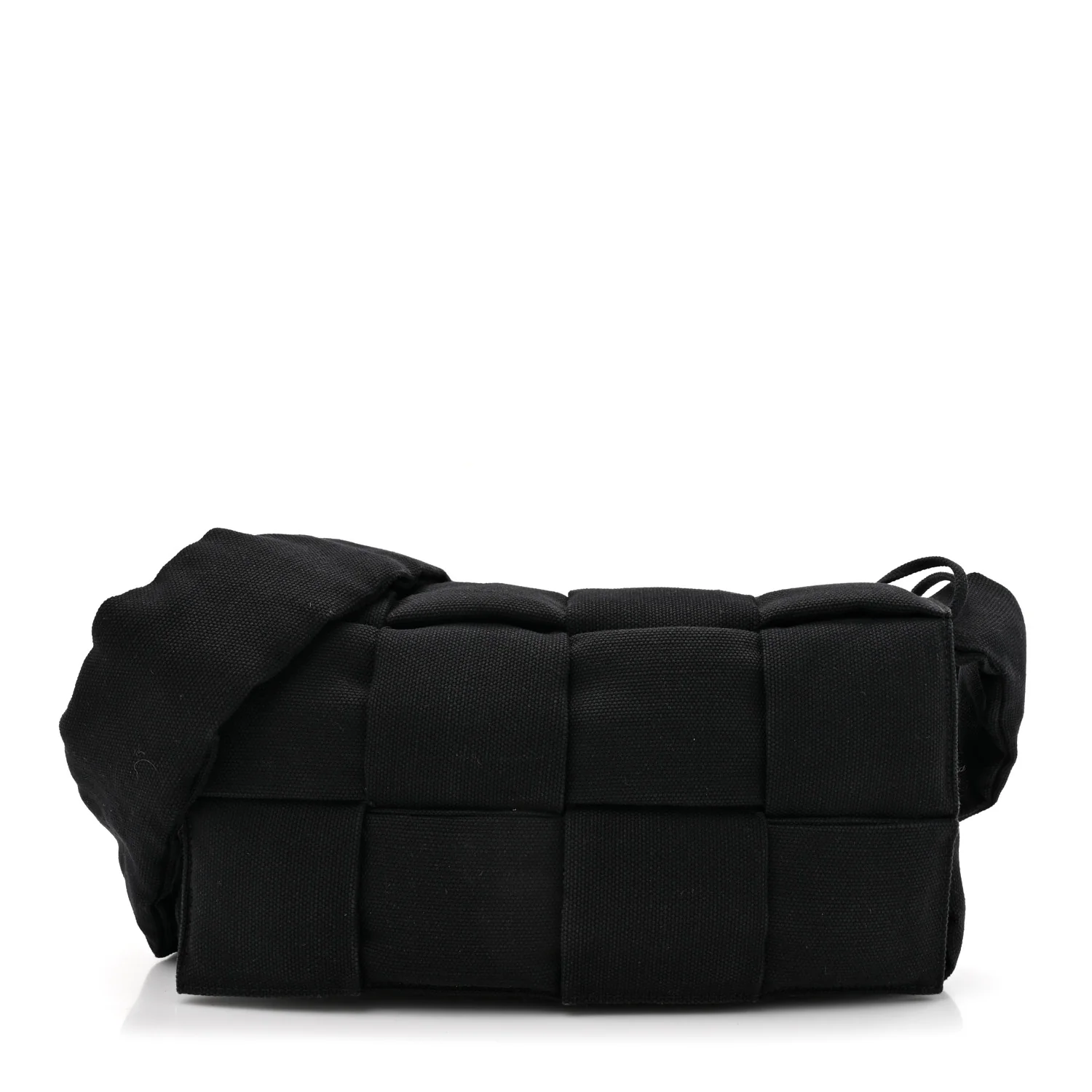 Denim Maxi Intrecciato Padded Tech Cassette Bag Black