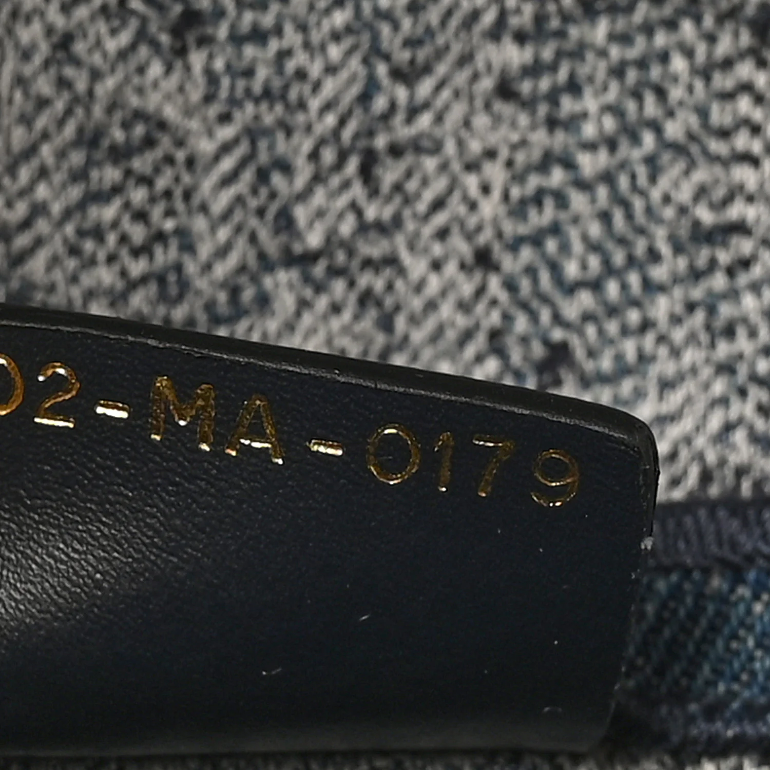 Oblique Embroidered Saddle Bag Denim Blue
