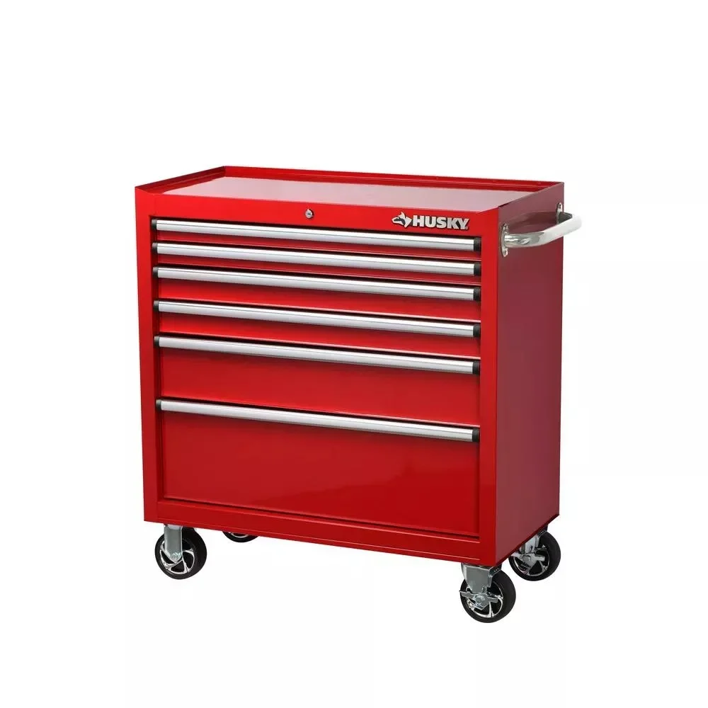 Coffre à outils à roulettes 6 tiroirs de 91 cm (36 po) rouge