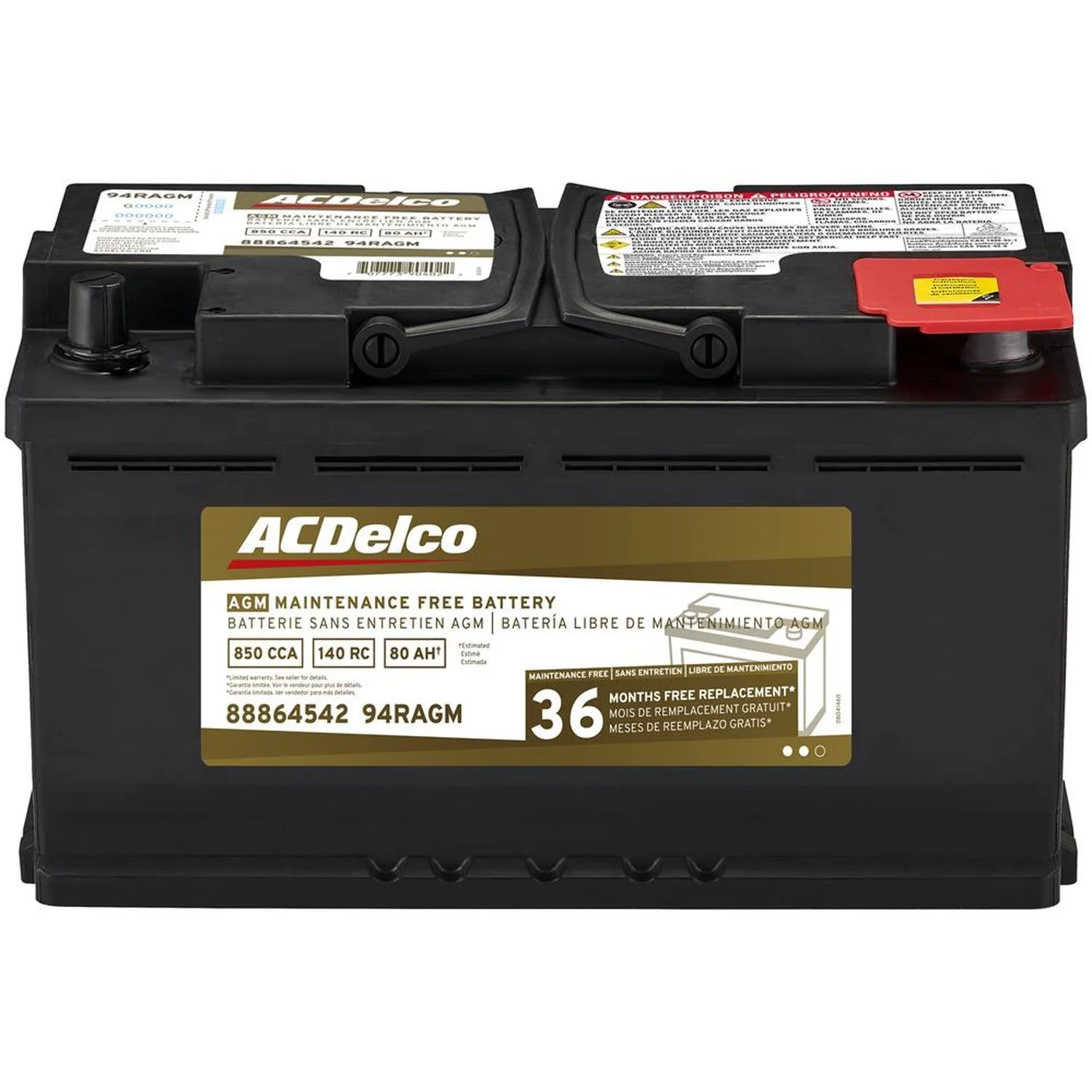 Acdelco AGM Automotive BCI Group 94R Battery 94RAGM