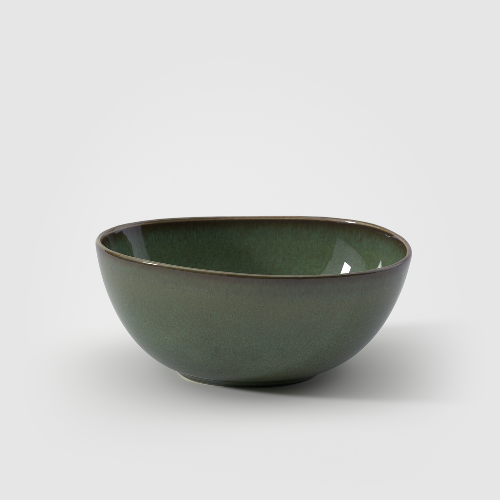 Lave Serving Bowl - Green, 74.4 oz, stoneware