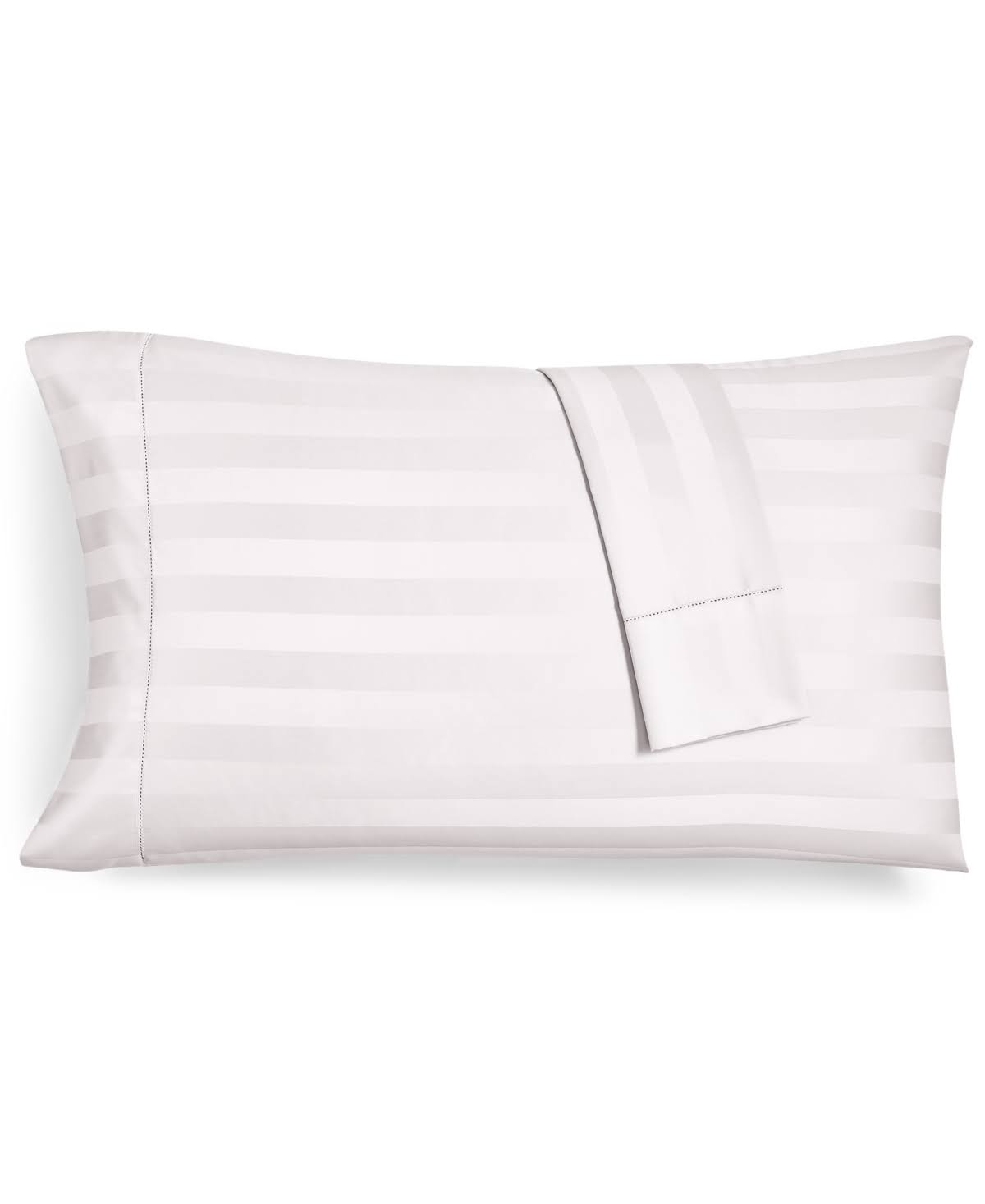 Charter Club Damask Stripe Standard Pillowcase Set, 550 Thread Count 100% Supima Cotton, Created for Macy's - White