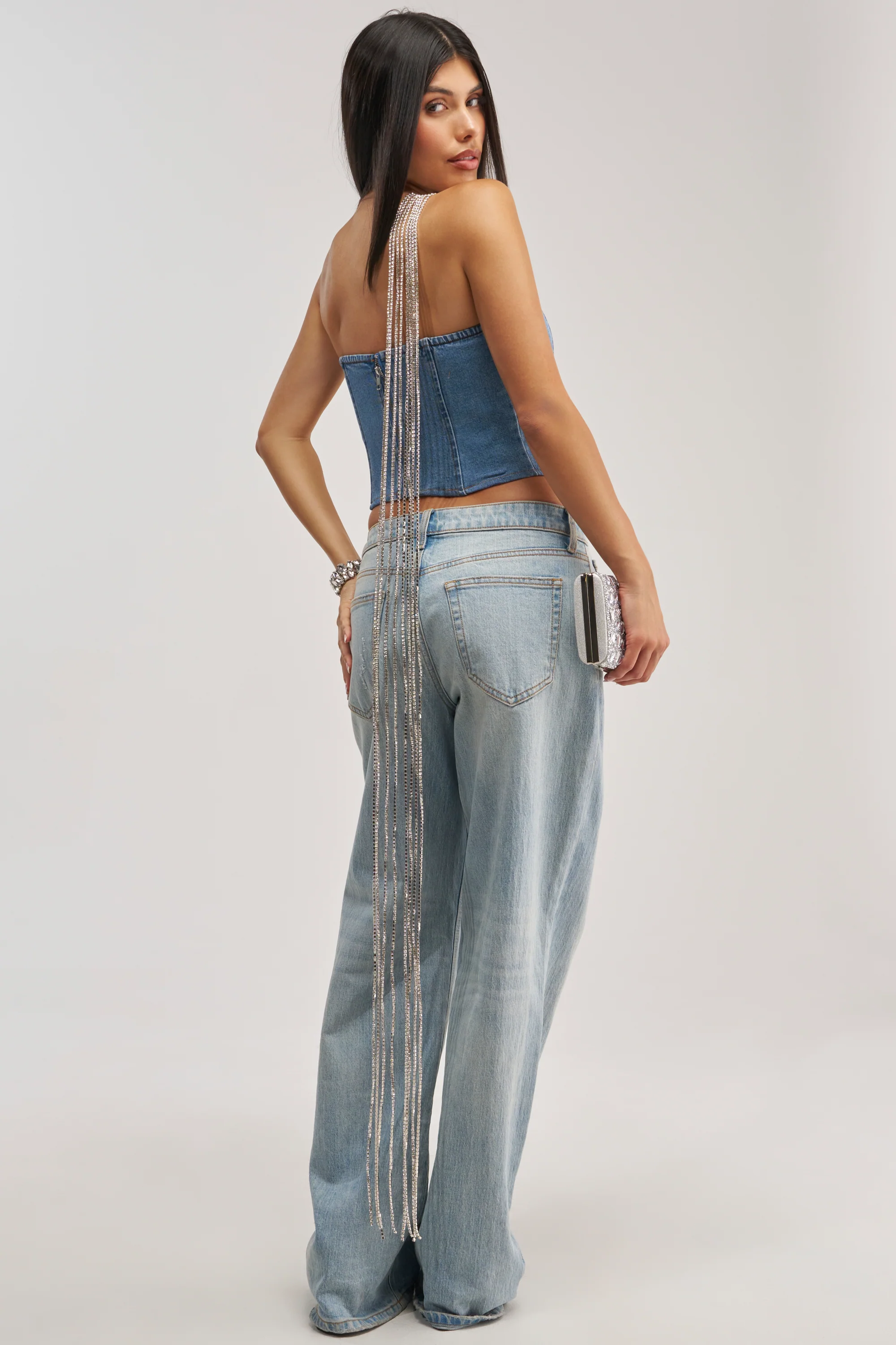 YOU WOULDNT GET IT RHINESTONE DETAIL CORSET - Akira Store