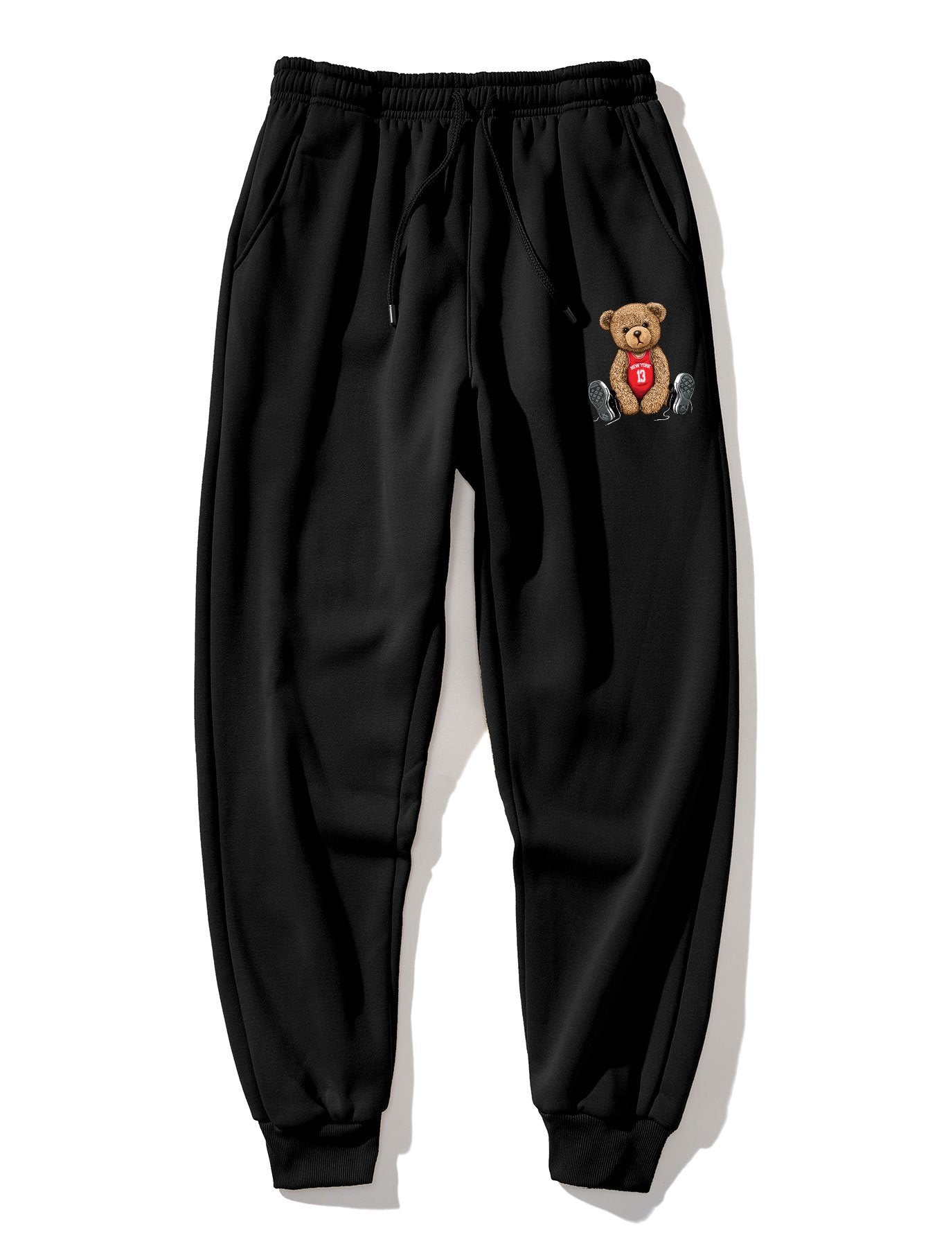 New York Bear Print Jogger Pants