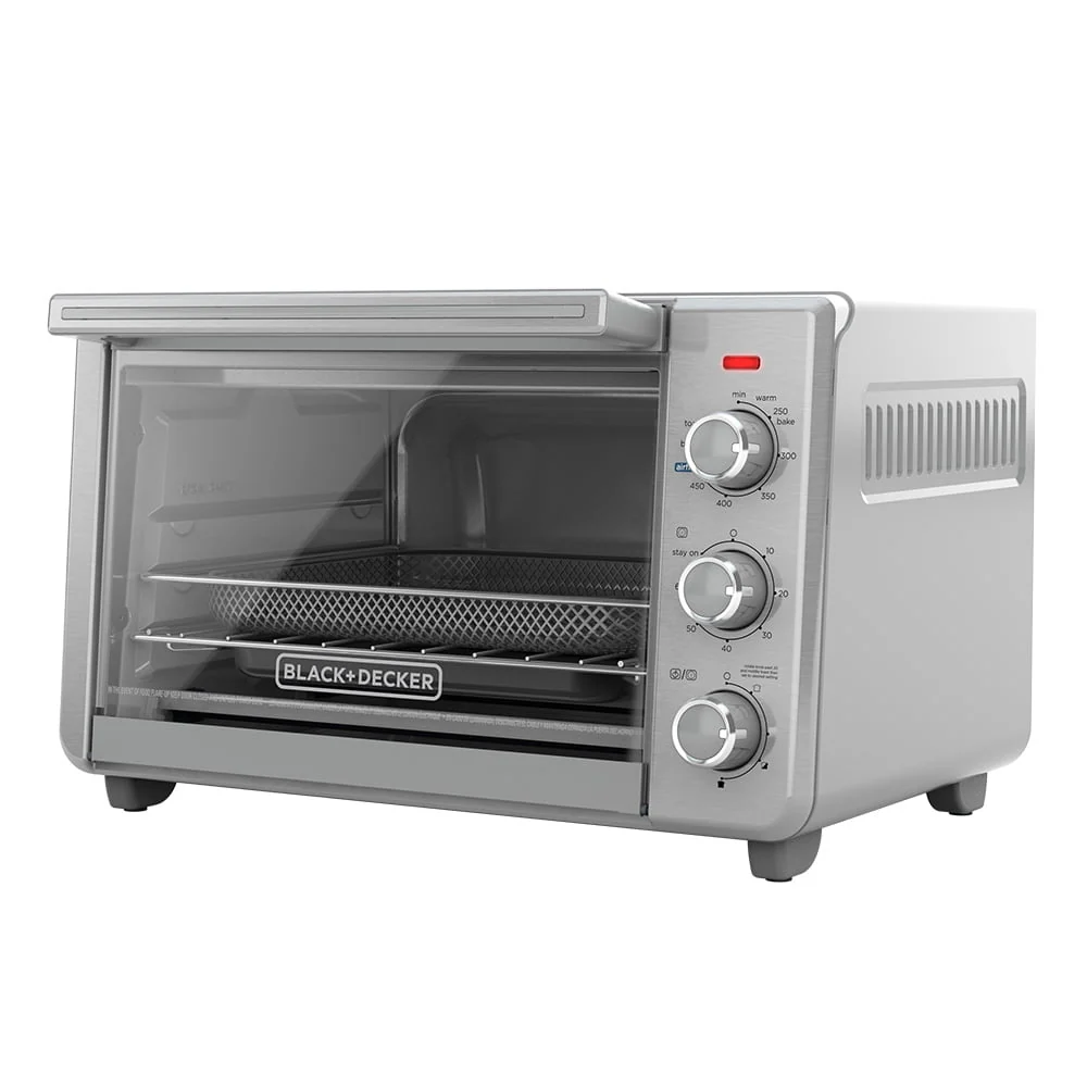 BLACK+DECKER 6 - Slice Crisp 'N Bake Air Fry Toaster Oven, TO3217SS
