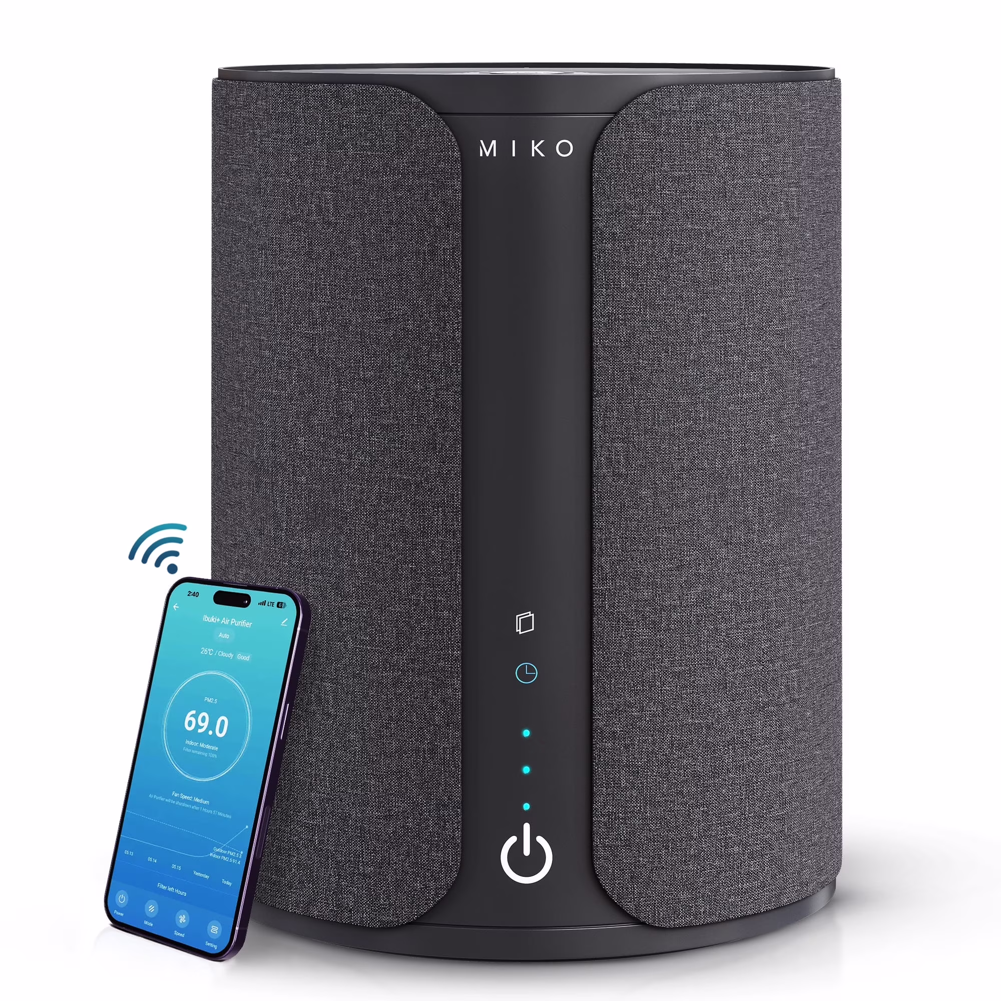 Home Air Purifier with Multiple Speeds Timer True HEPA Filter, Wildfire Smoke, Allergens, Odors 925 SQFT Coverage(No App) - Image 3
