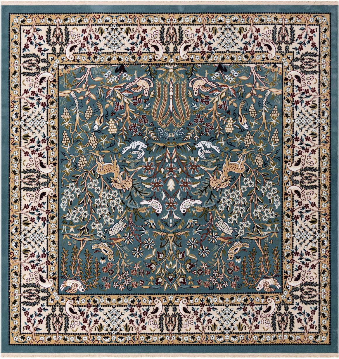 Unique Loom 7' 10 x 7' 10 Nain Design Square Rug