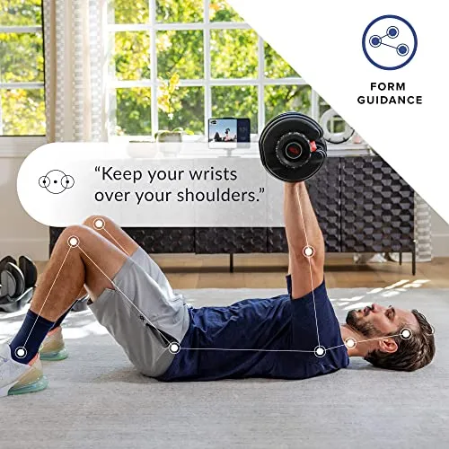 Paire d'haltères réglables Bowflex SelectTech 552, 2,3 à 23,8 kg, équipement de musculation compact pour la maison