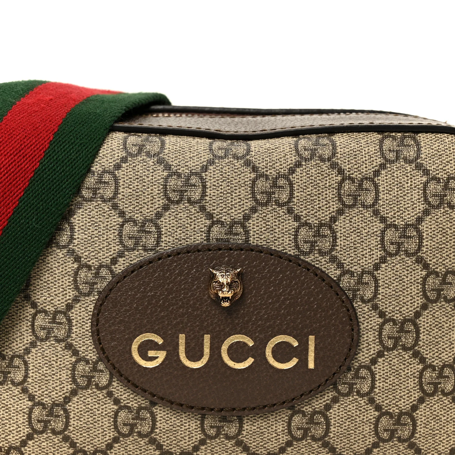 GG Supreme Monogram Web Neo Vintage Shoulder Bag Beige New Acero Crop