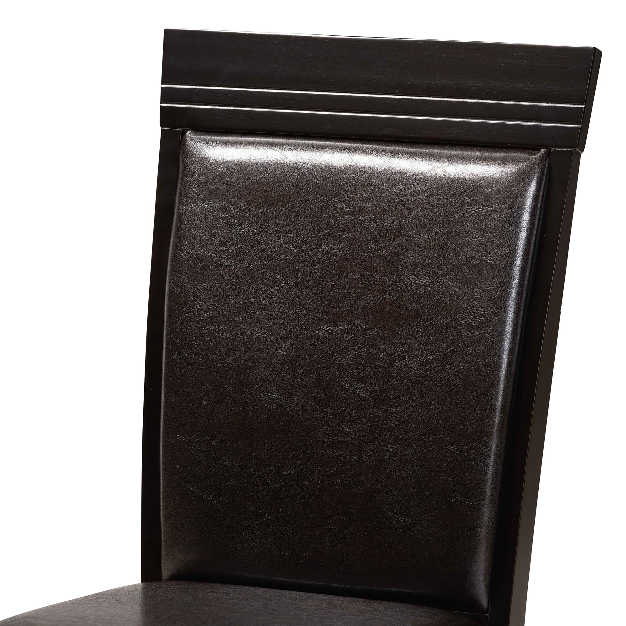 Lanier Modern and Contemporary Sand Fabric Upholstered Dark Brown Finished 2-Piece Wood Dining Chair Set - Image 6