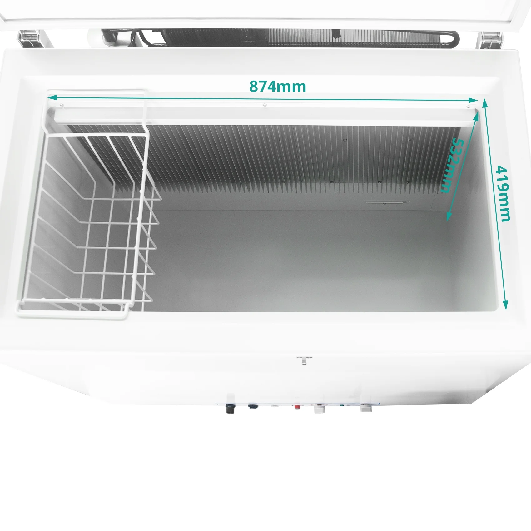 7 Cu ft Propane Chest Freezer, LPG/110V 2 Way Freezer Off Grid Lock and Top Door for Outdoor White - Image 9