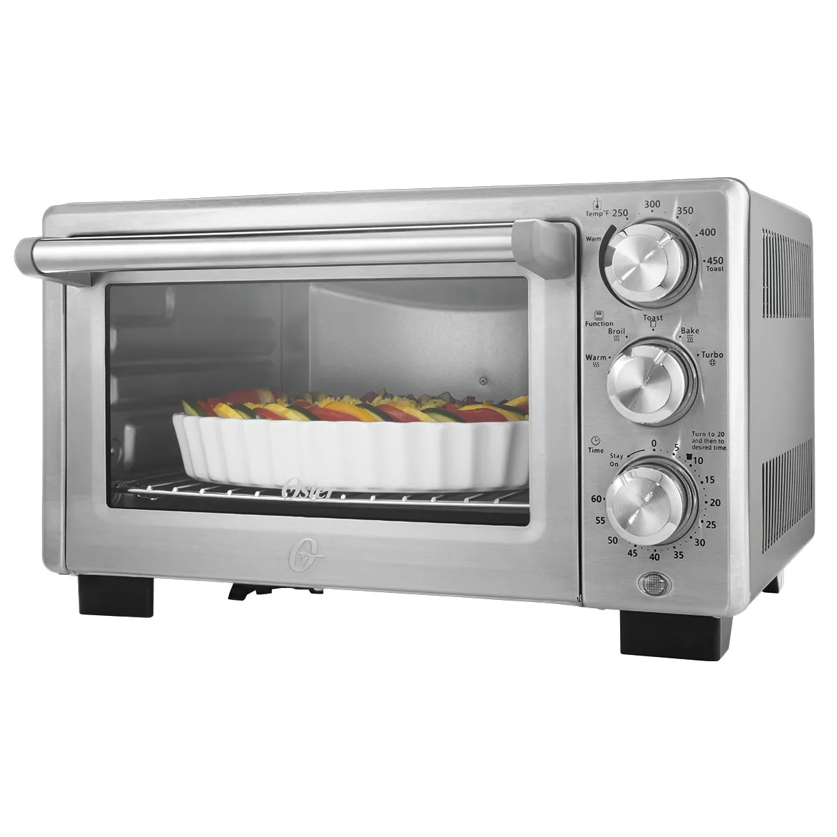 Four grille-pain à convection de comptoir Oster, acier inoxydable, cuisson rapide, grilles réglables, capacité familiale