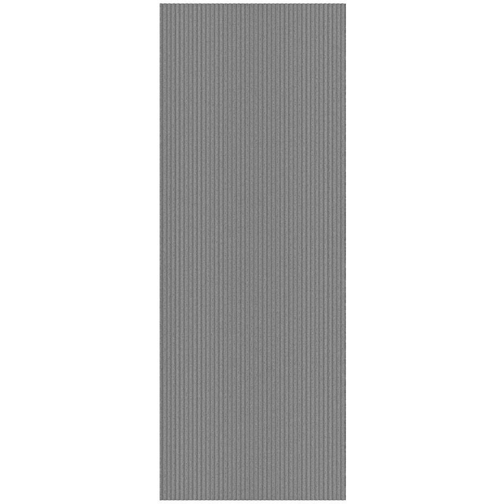 Waterproof Non-Slip Rubberback Ribbed Gray Indoor/Outdoor Utility Rug Ottomanson Rug Size: Rectangle 6'6