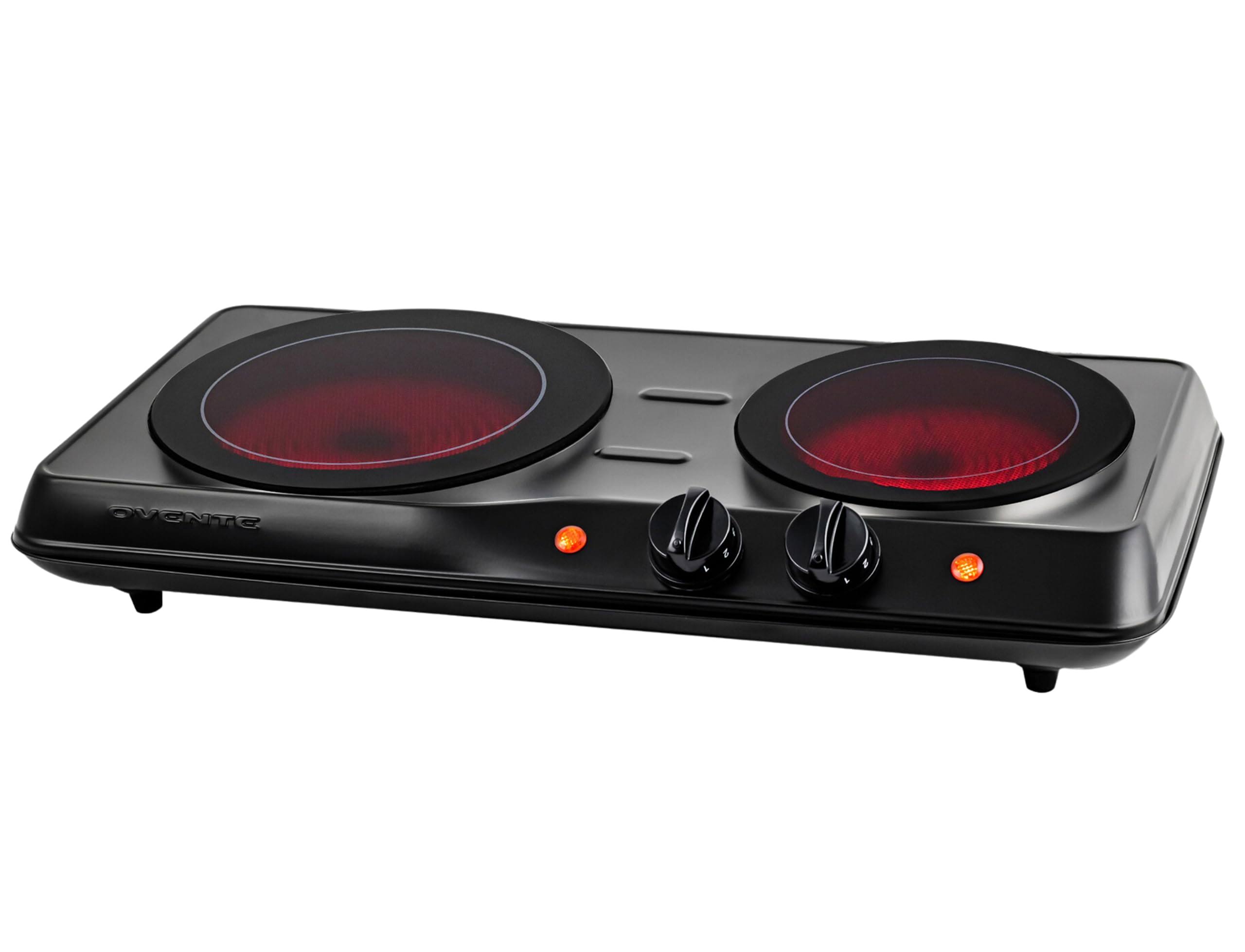 Ovente 1700W Double Hot Plate Electric Countertop Infrared Stove - Black