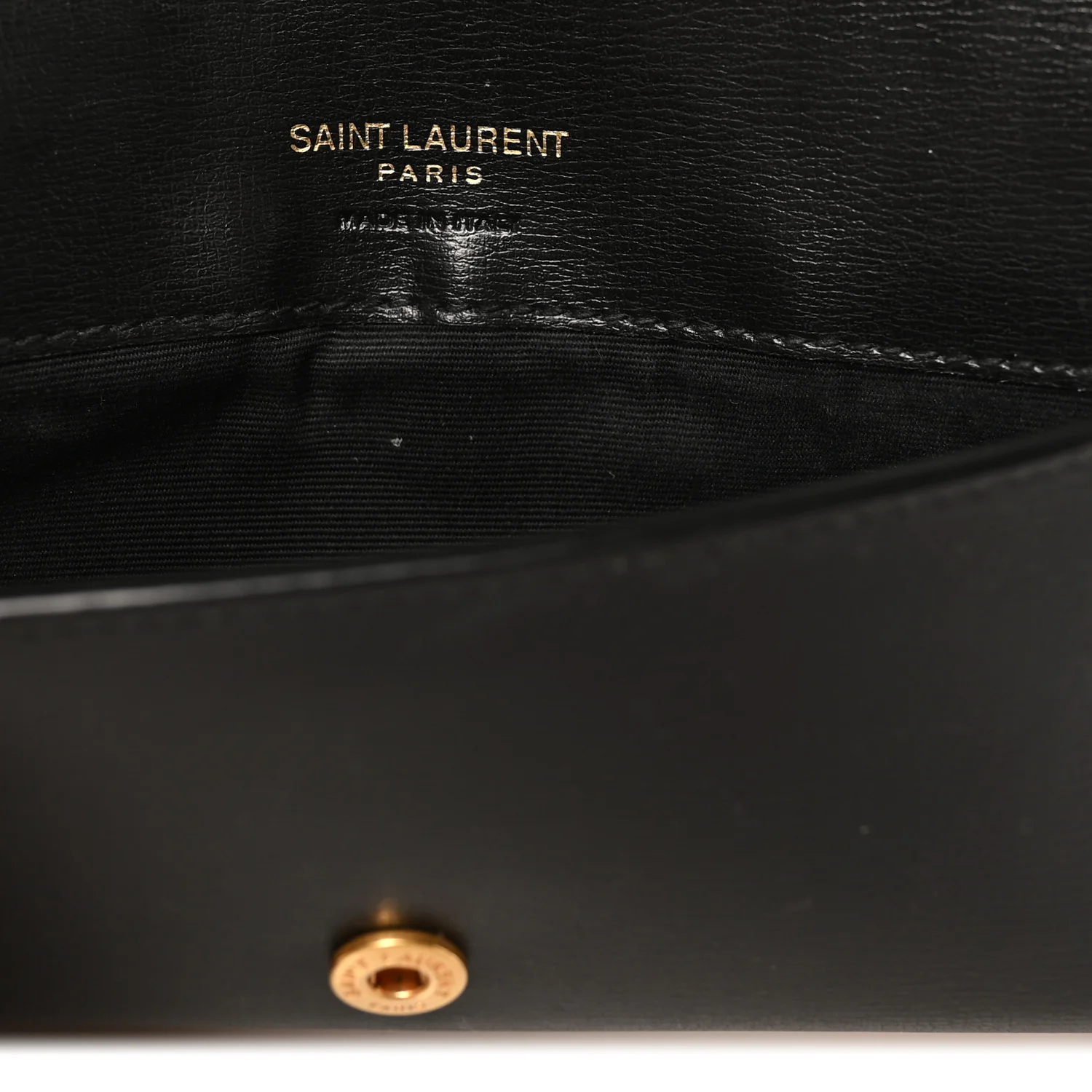 Smooth Calfskin Monogram Phone Holder Crossbody Black