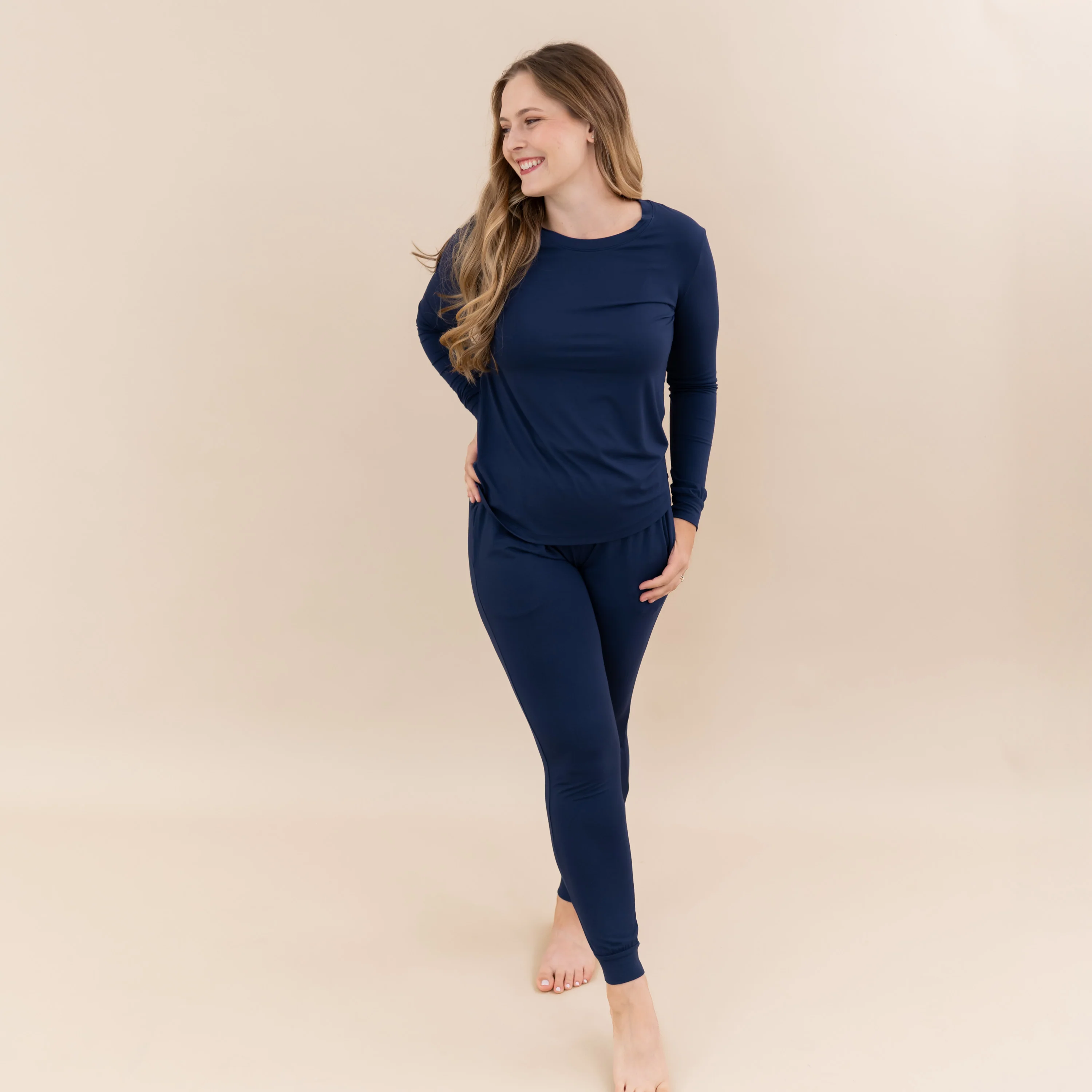 Women's Jogger Pajama Set in Navy
