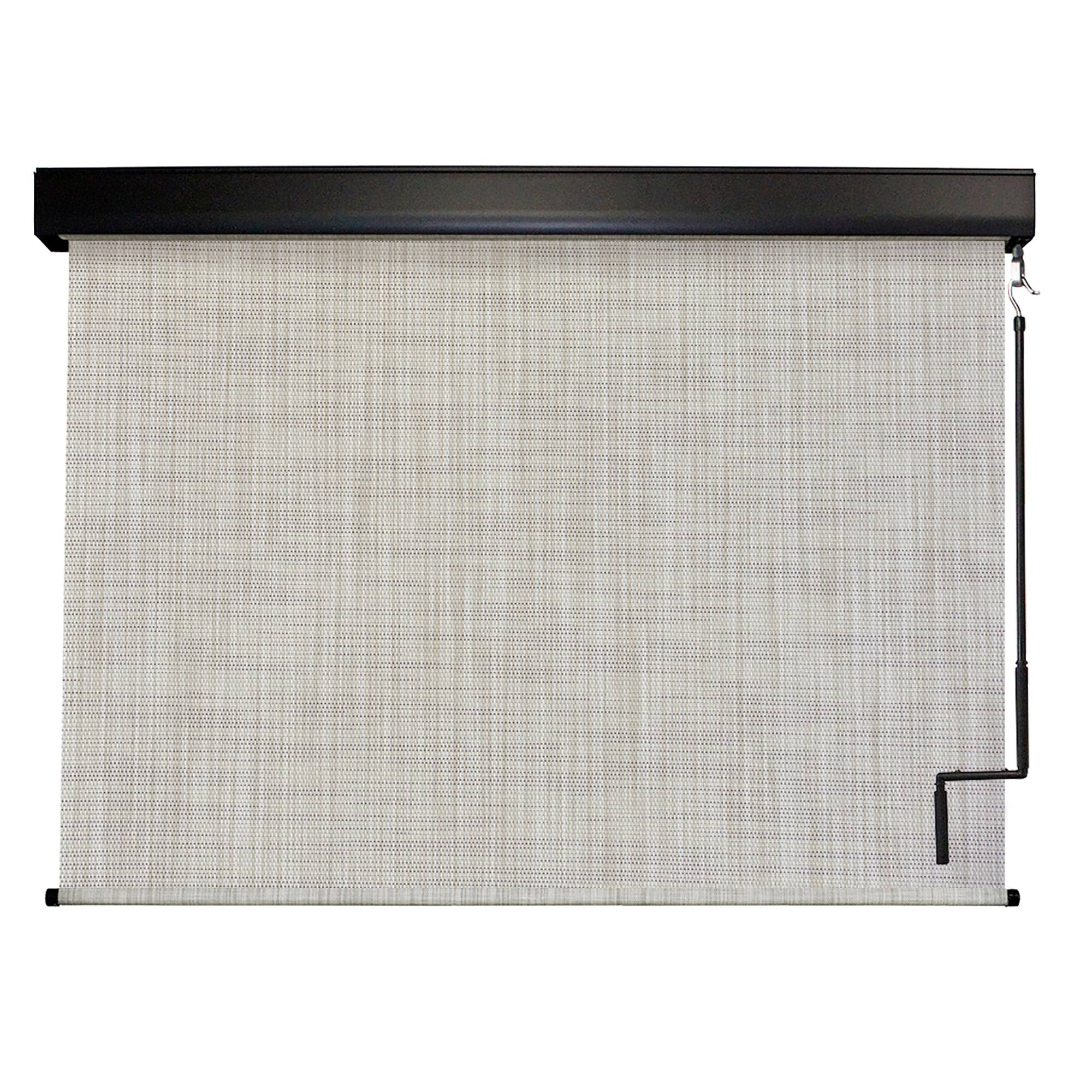 Keystone Fabrics Valanced Pole-Operated Outdoor Shade 4-ft x 8-ft / Caribbean