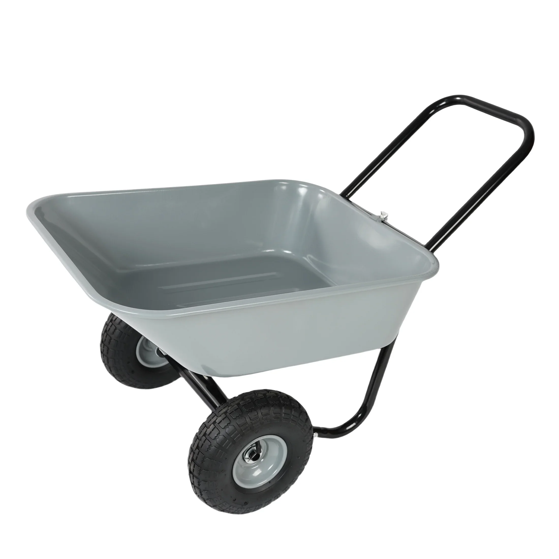 Unbranded Garden Cart with 10-Inch Pneumatic Wheels, Yellow and Black