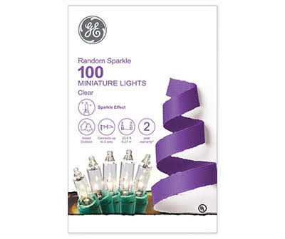 GE - Clear Random Sparkle Mini Light Set, 100-Lights