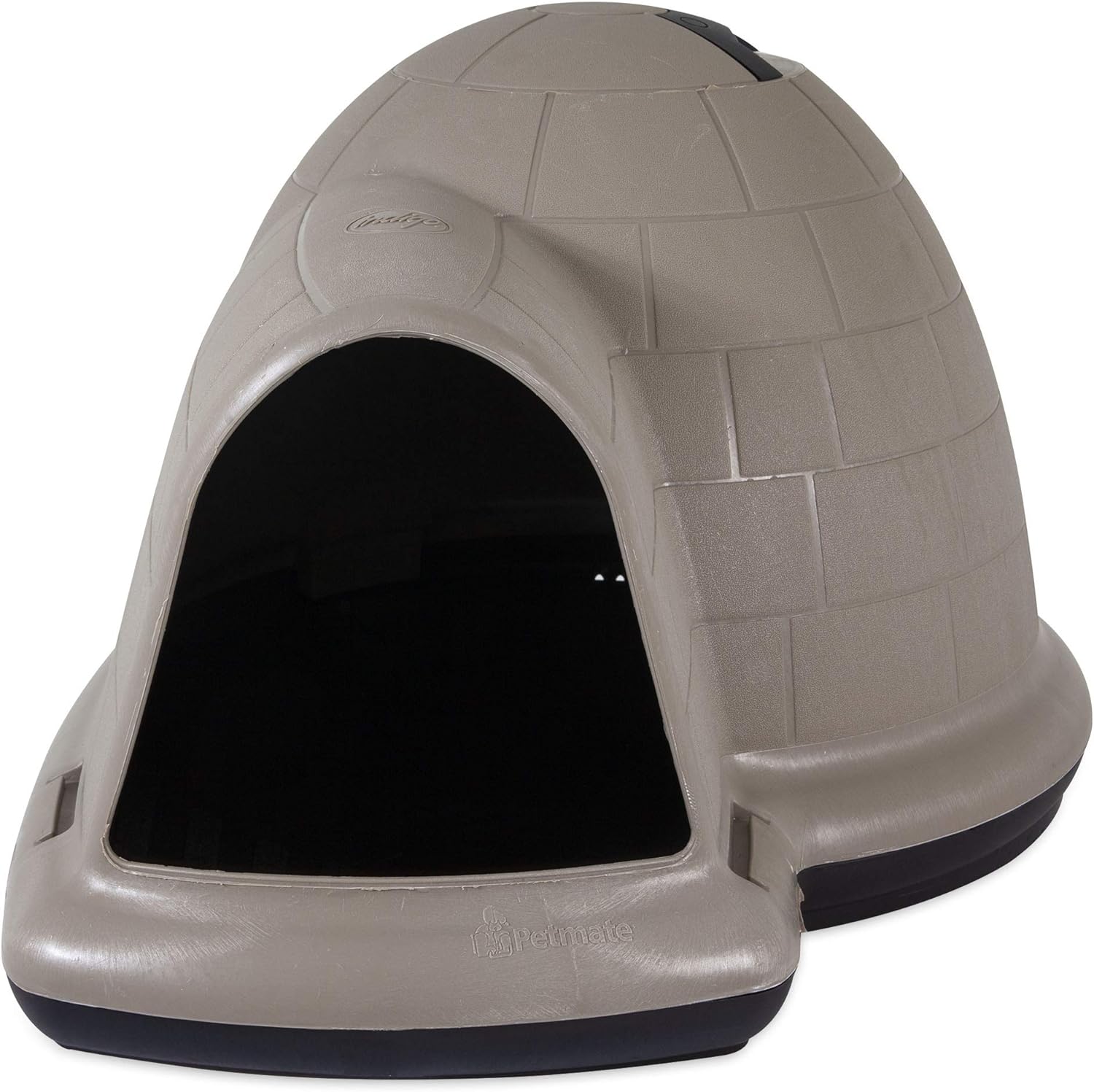 Niche pour chien Petmate Indigo (niche igloo, fabriquée aux États-Unis avec 90 % de matériaux recyclés, abri pour animaux de compagnie résistant aux intempéries) pour chiens XL (40 à 57 kg), fabriquée aux États-Unis