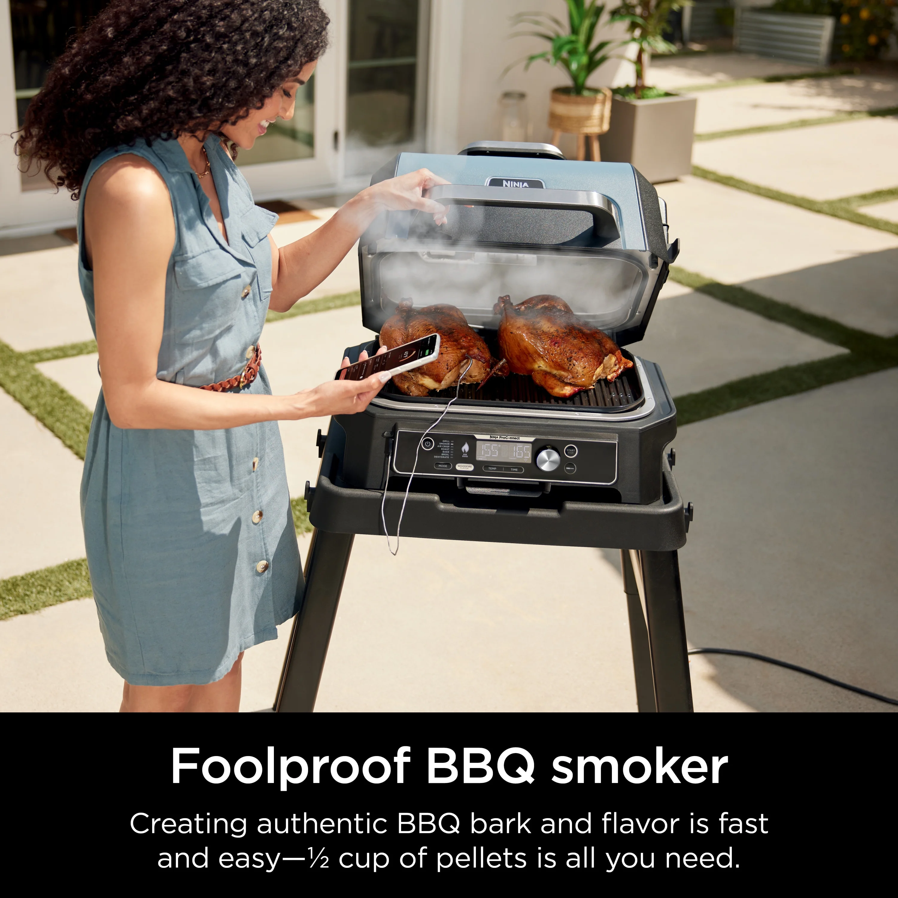 Woodfire ProConnect 20" 1760W Electric Outdoor Grill With Digital Display - Image 4