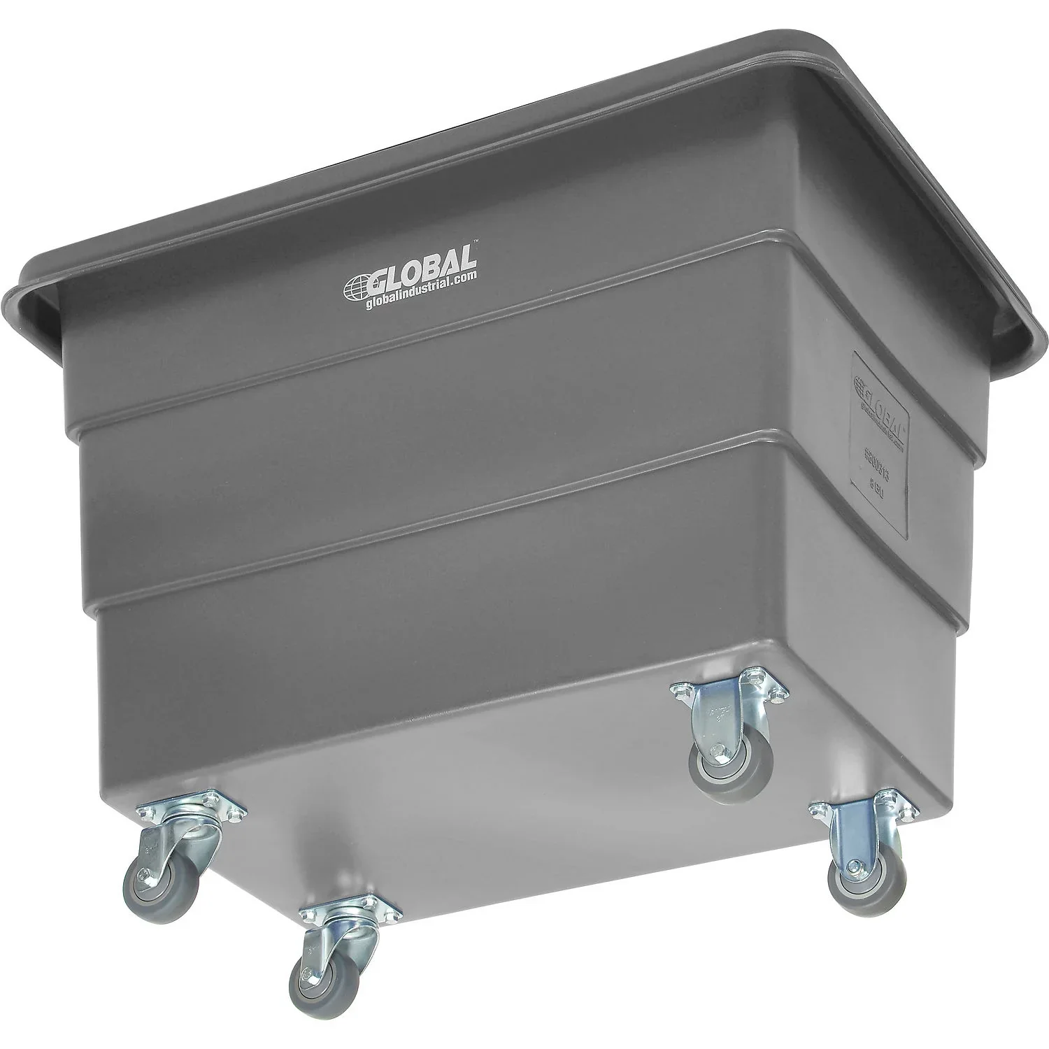 8 Bushel Plastic Bulk Box Truck, Direct Mount Base, Gray, 33-3/10L x 24-3/5W x 27-2/5H