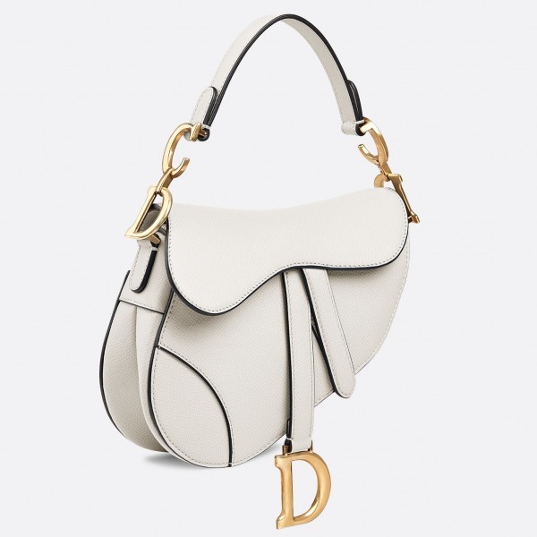 D Mini Saddle Bag  Grained Calfskin