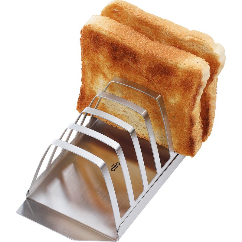 Toaststativ 6 skiver rustfritt stål