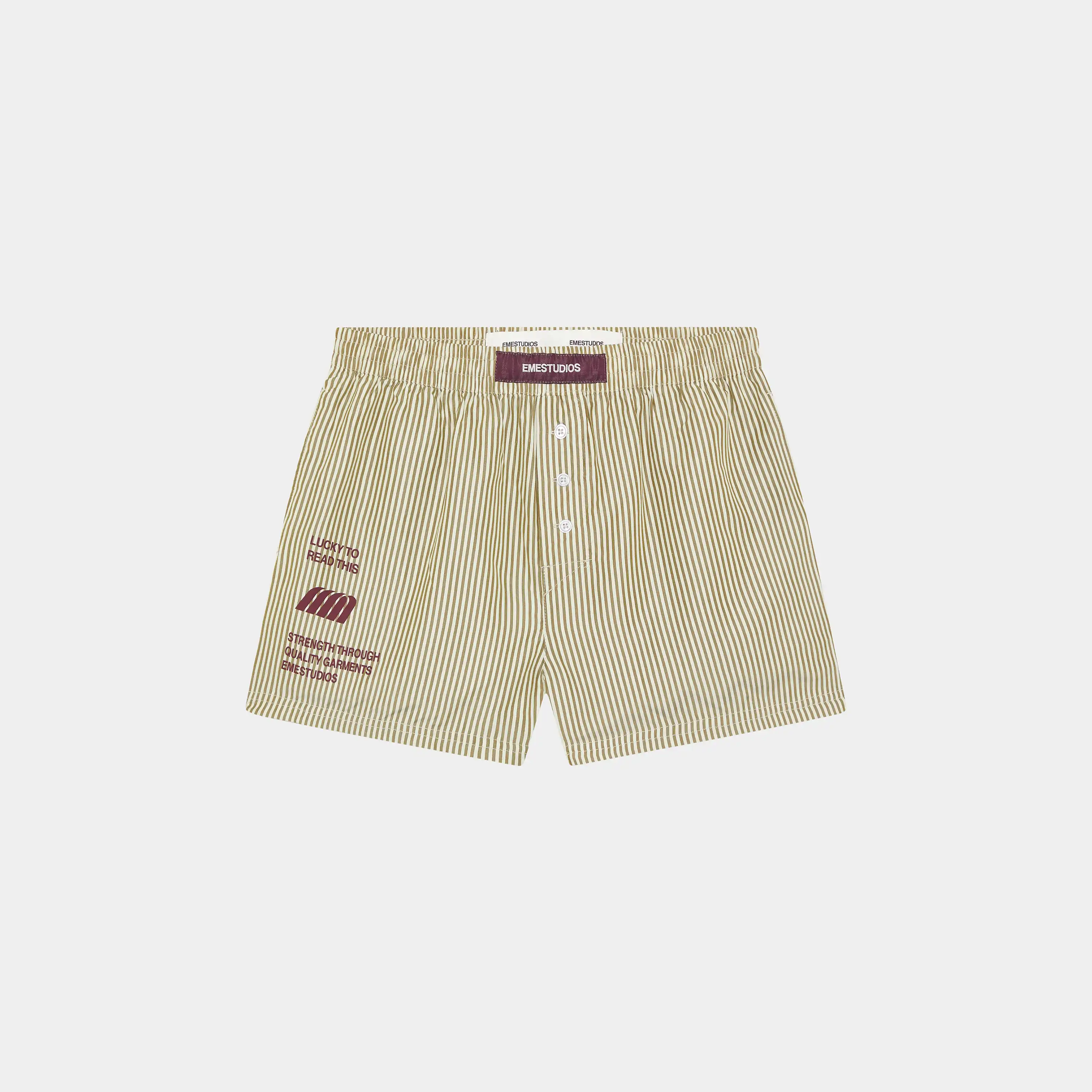 Lucky Striped Burgundy Boxers