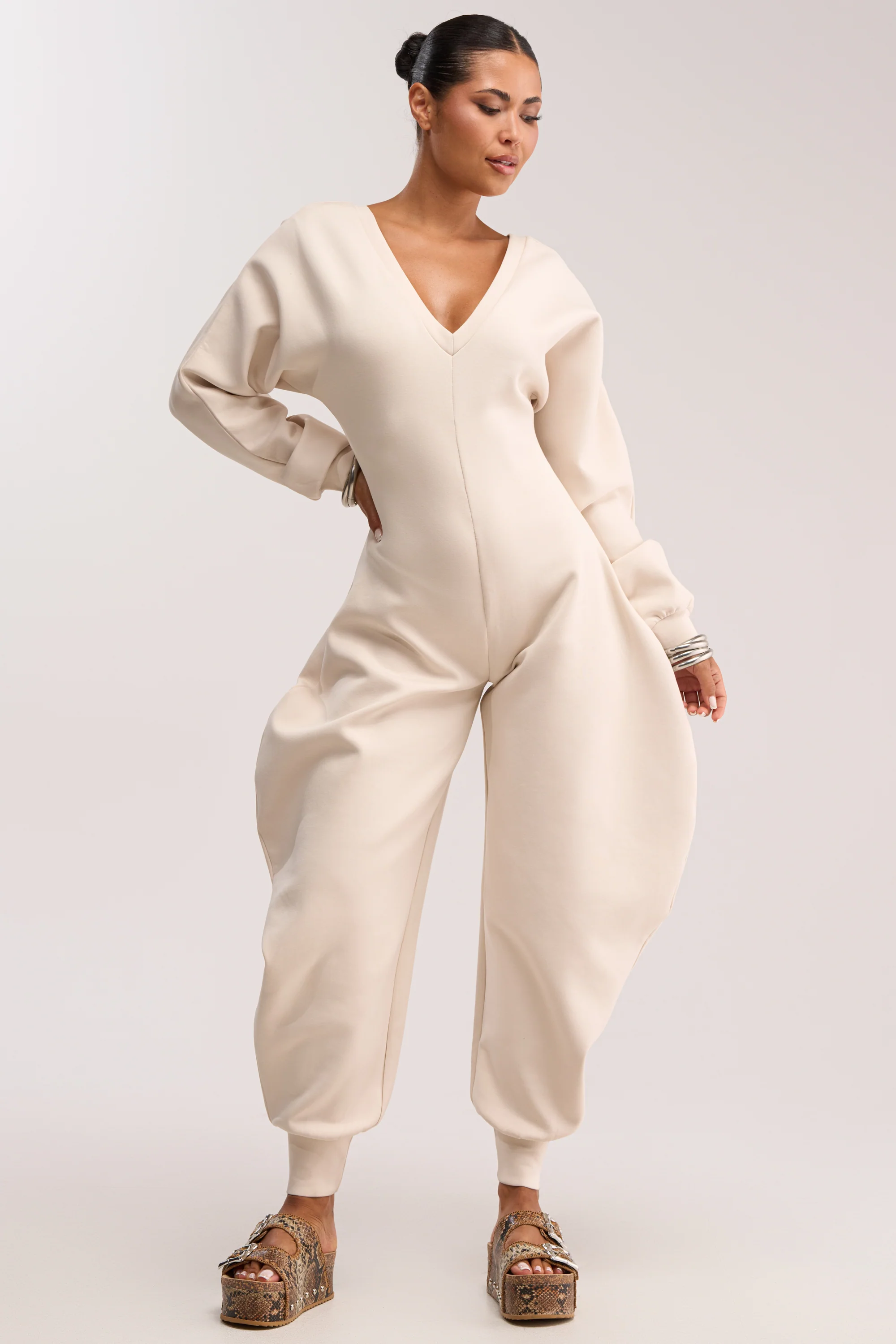 COMFY COZY JUMPSUIT IN IVORY - Akira Store