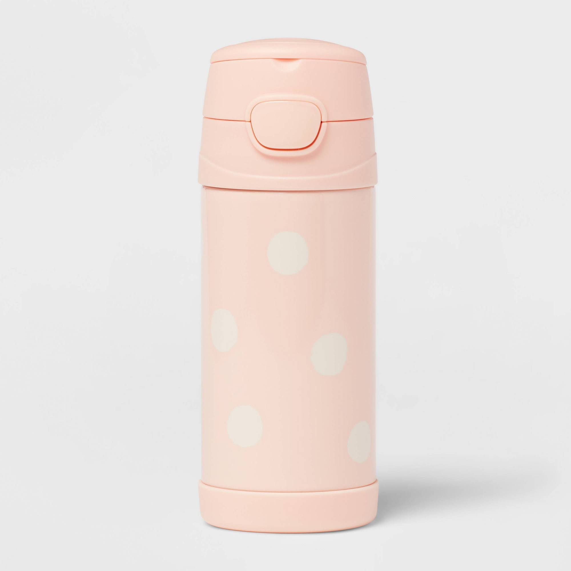 Pillowfort Polka Dots Portable Drinkware Water Bottle - Pink - 12 oz
