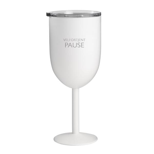 Vinglass termo VELFORTJENT PAUSE 40 cl hvit