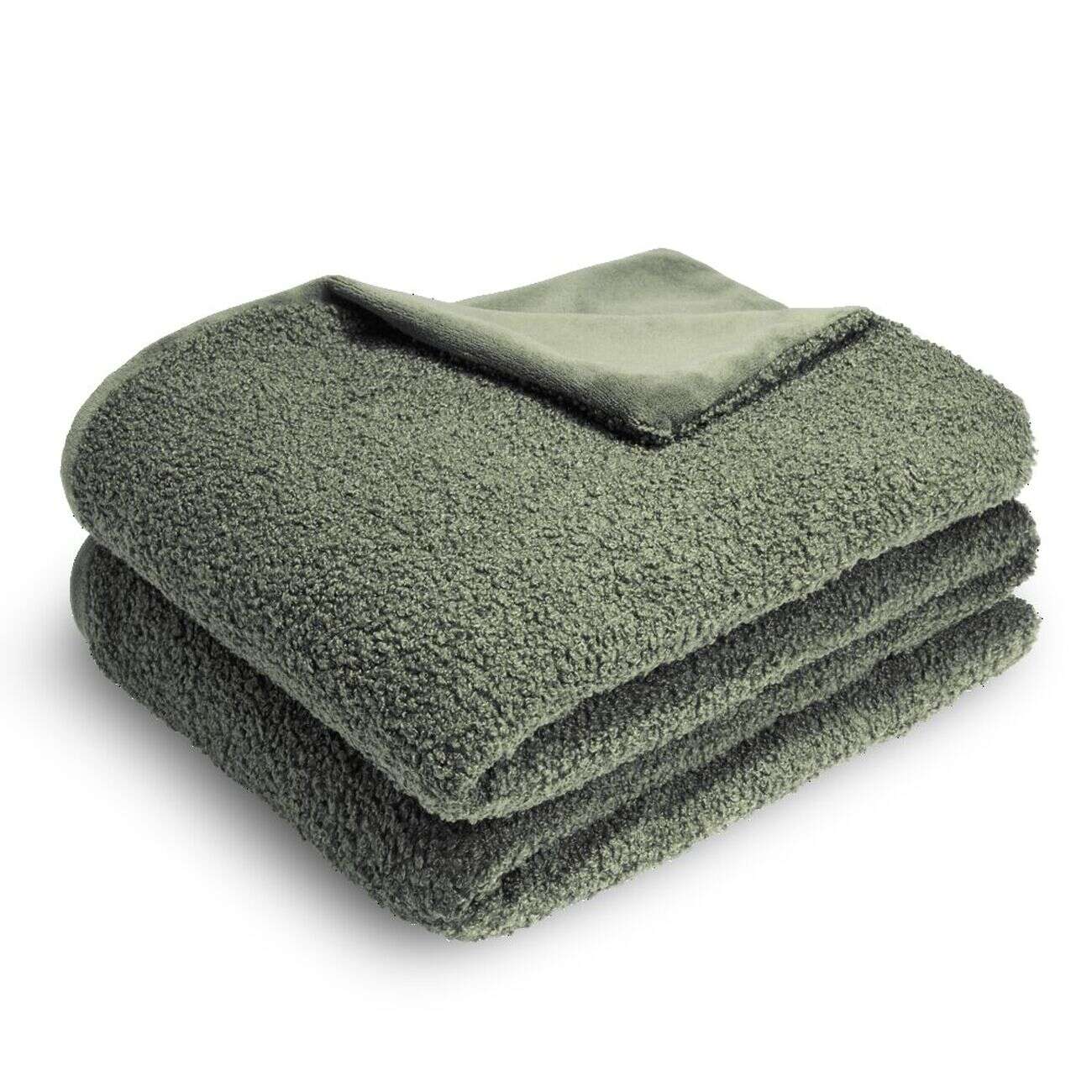 Plaid bouclette 130x160cm polyester 3 coloris