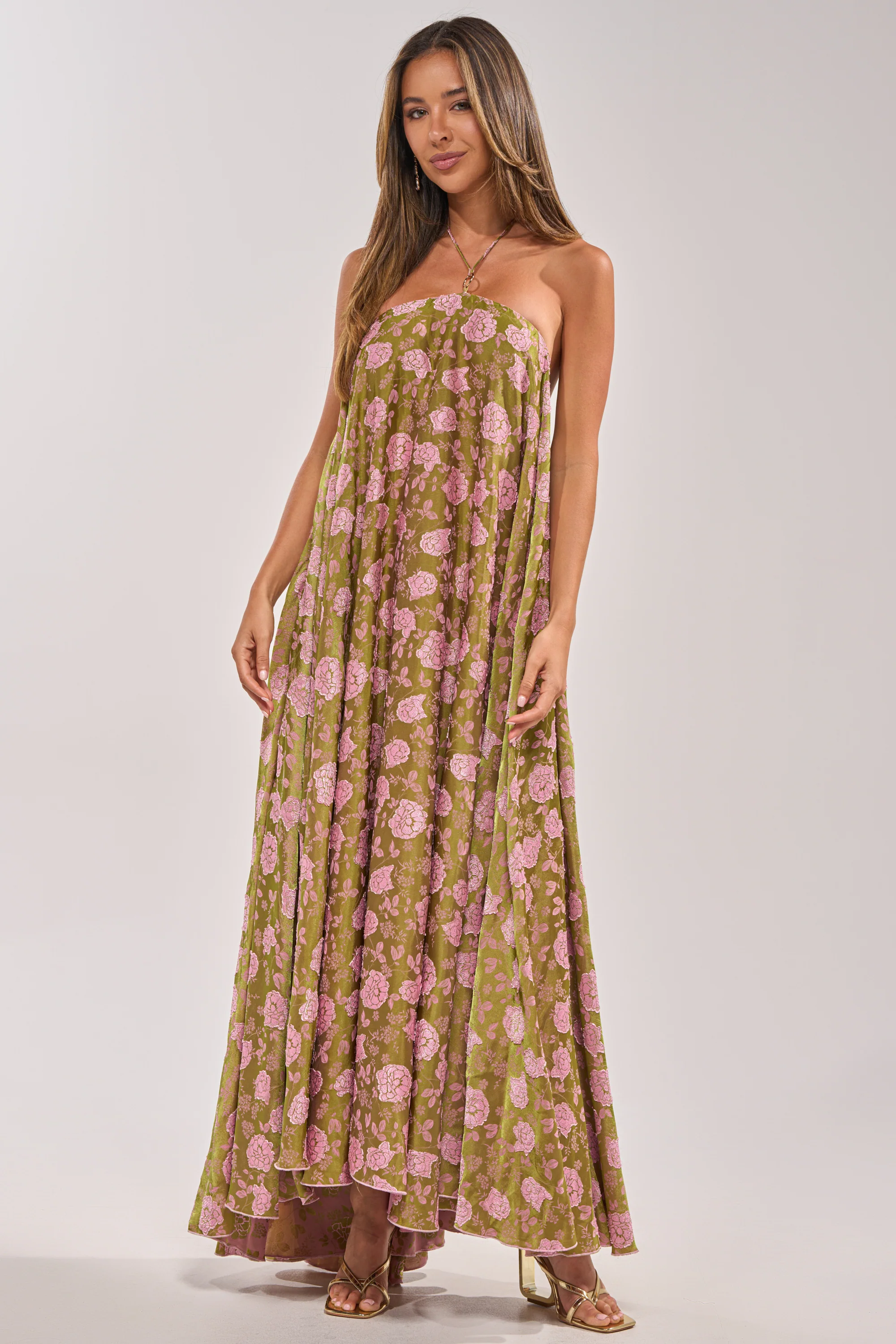 MIDNIGHT GARDEN FLORAL MAXI DRESS - Akira Store